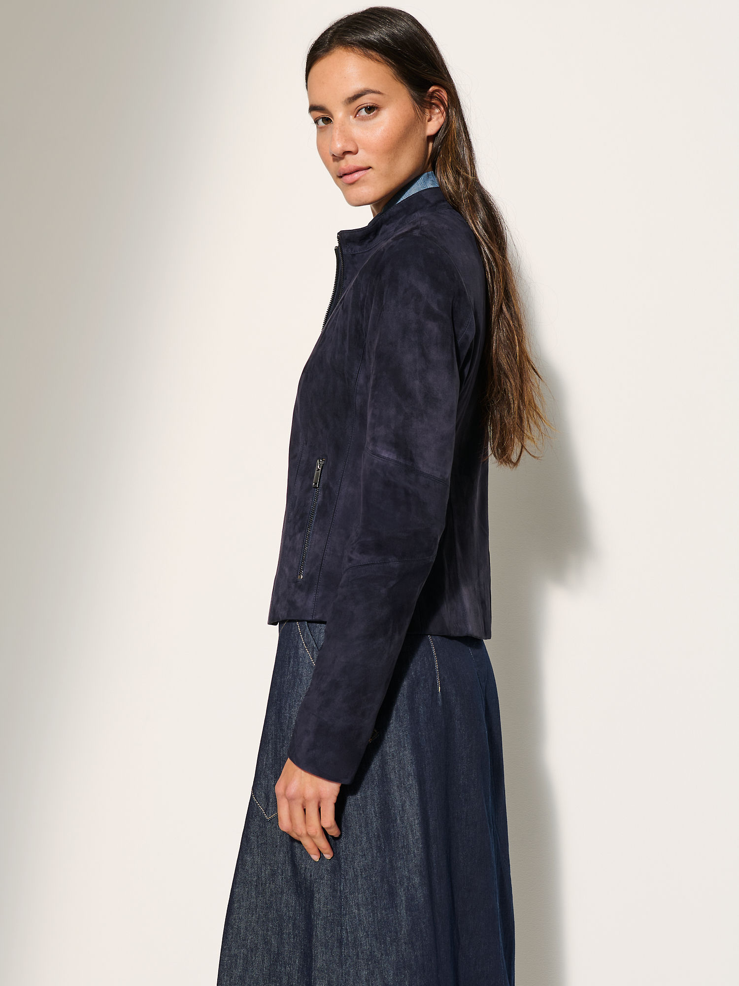 Danni Suede Leather Jacket - XNAUWBI