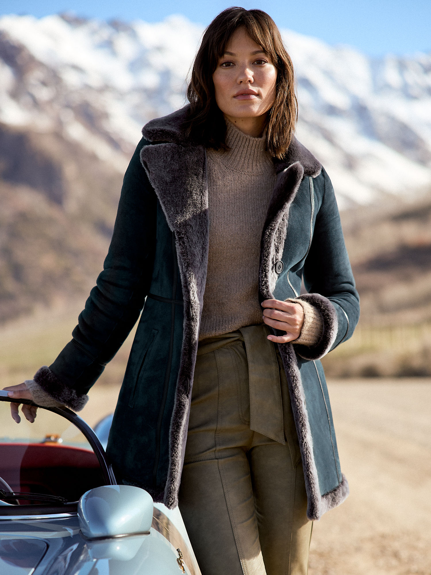 Coleen Reversible Sheepskin Coat - XNAUWBI