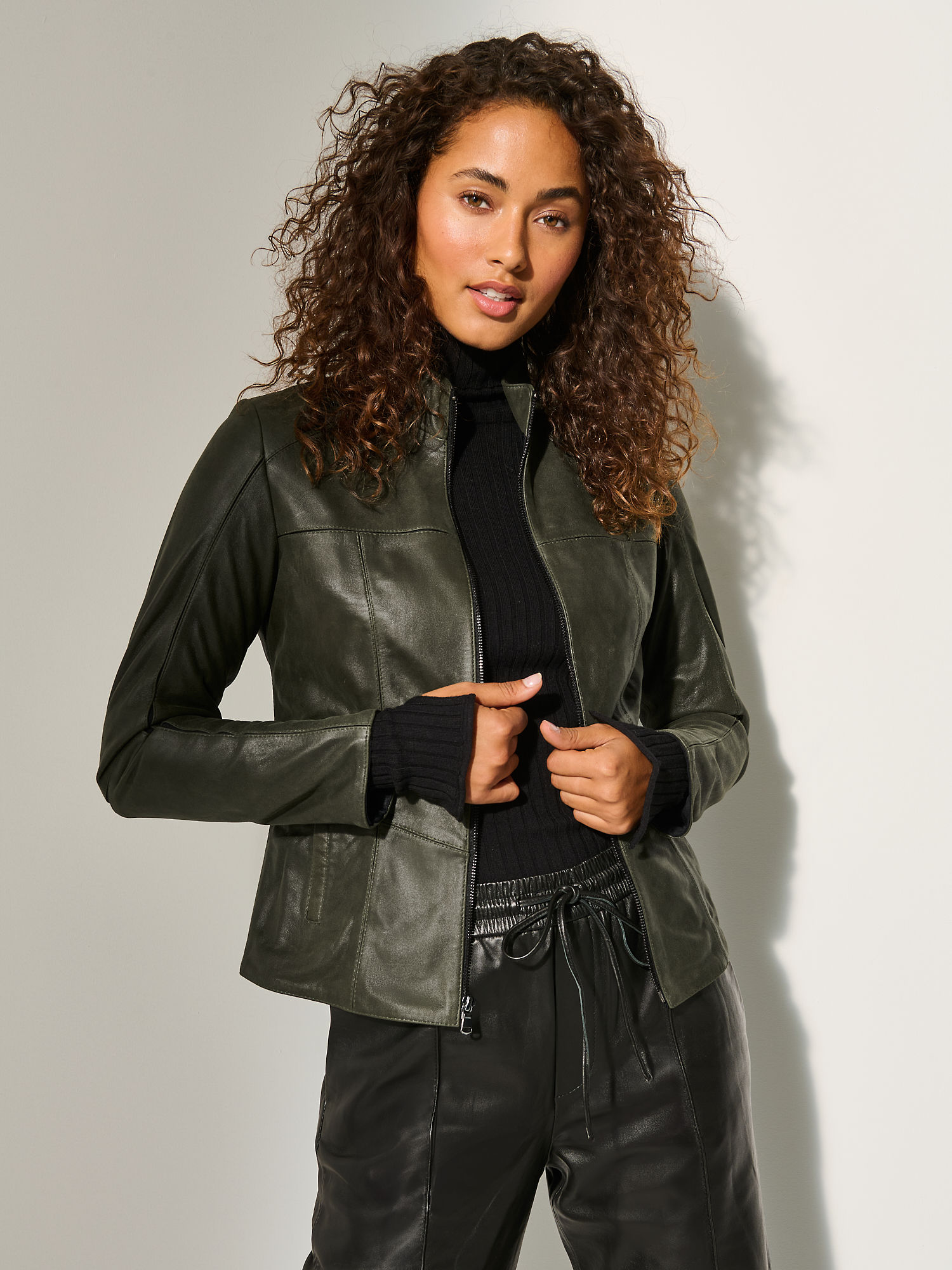 Donna Leather Jacket - XNAUWBI