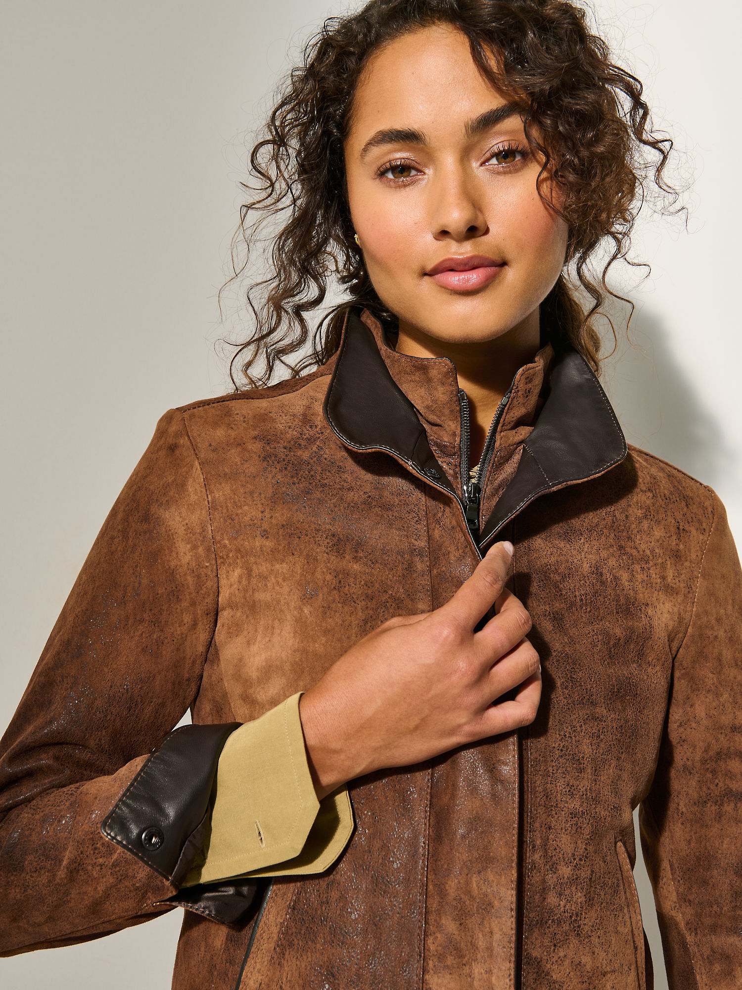 Jenna Distressed Leather Jacket - XNAUWBI