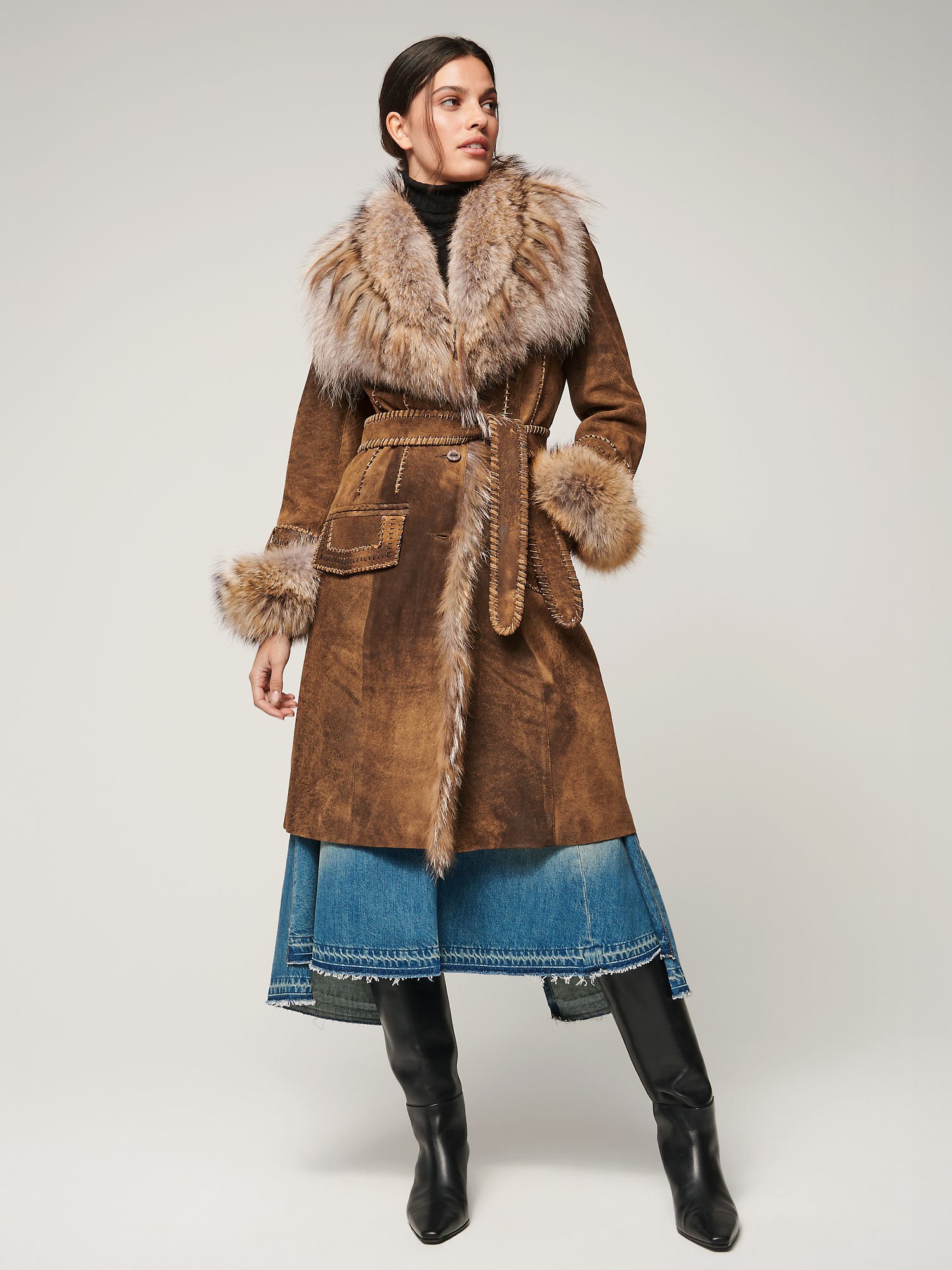 Georgia Leather Coat - XNAUWBI