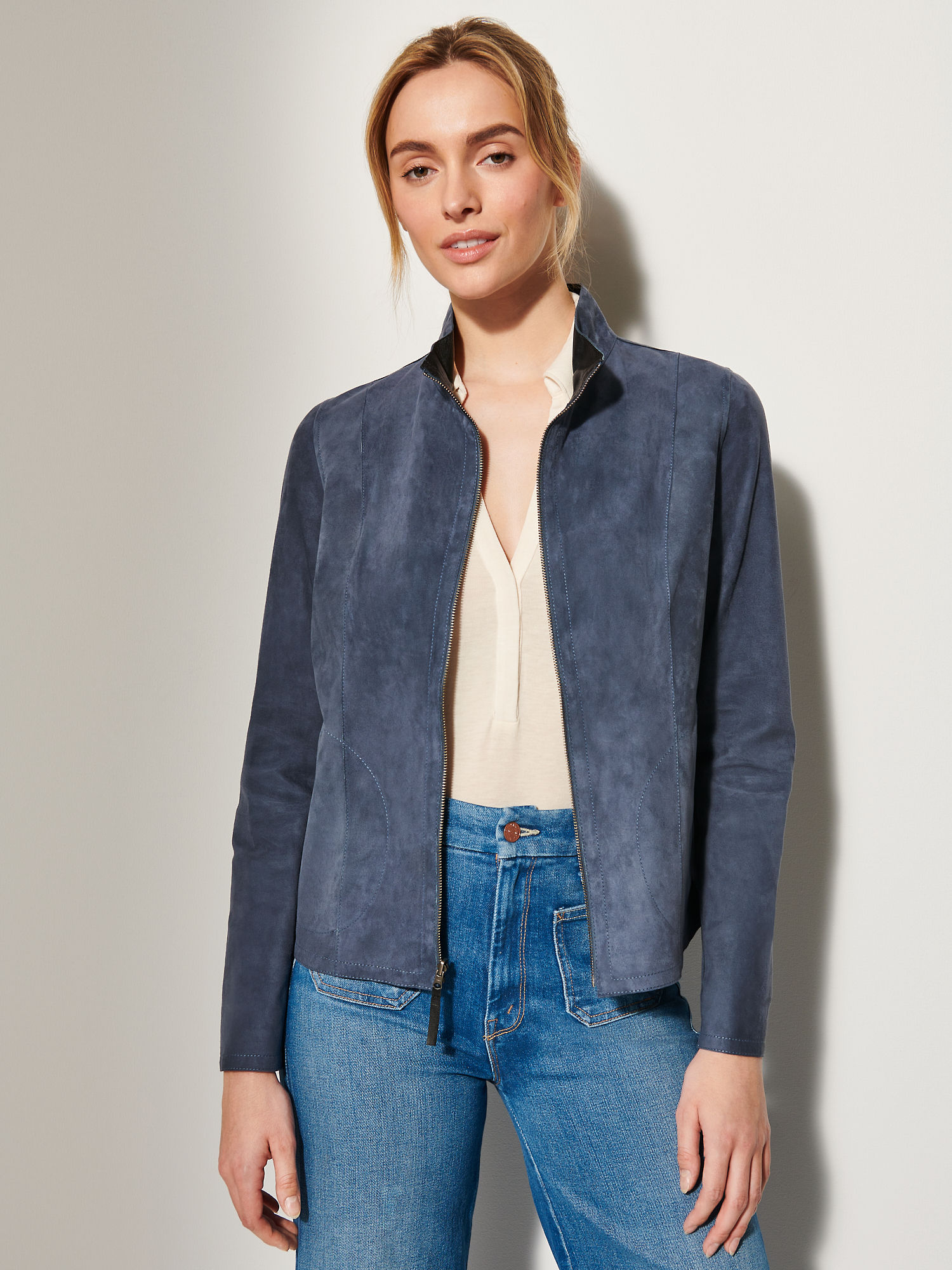 Kayla Reversible Suede Leather Jacket - XNAUWBI