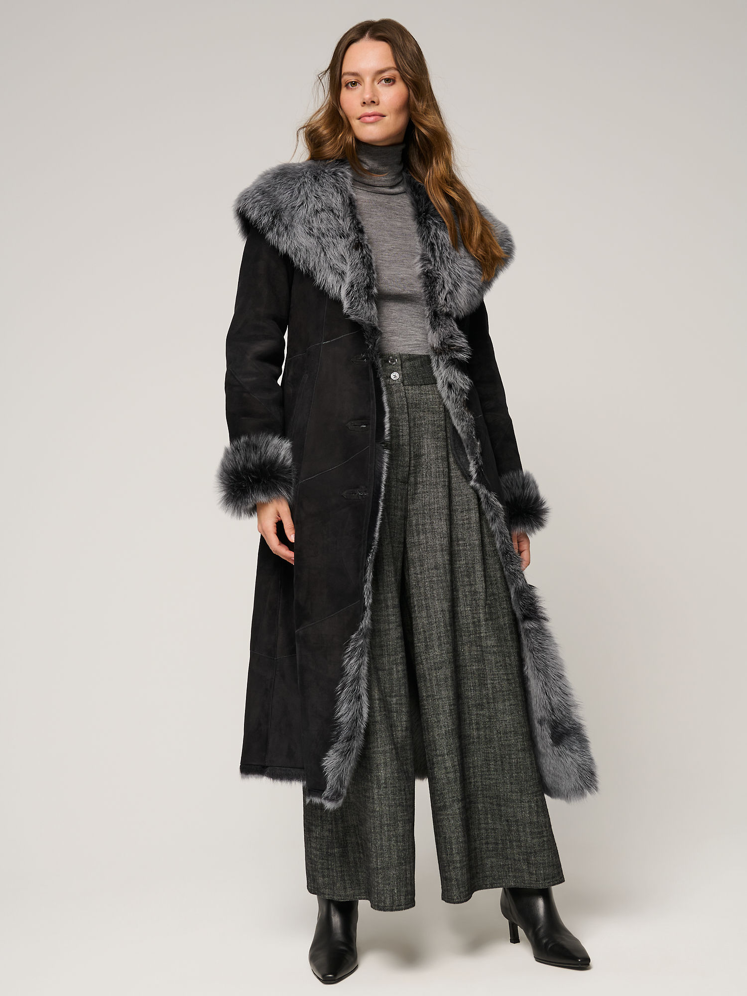 Dakota Hooded Toscana Sheepskin Coat - XNAUWBI