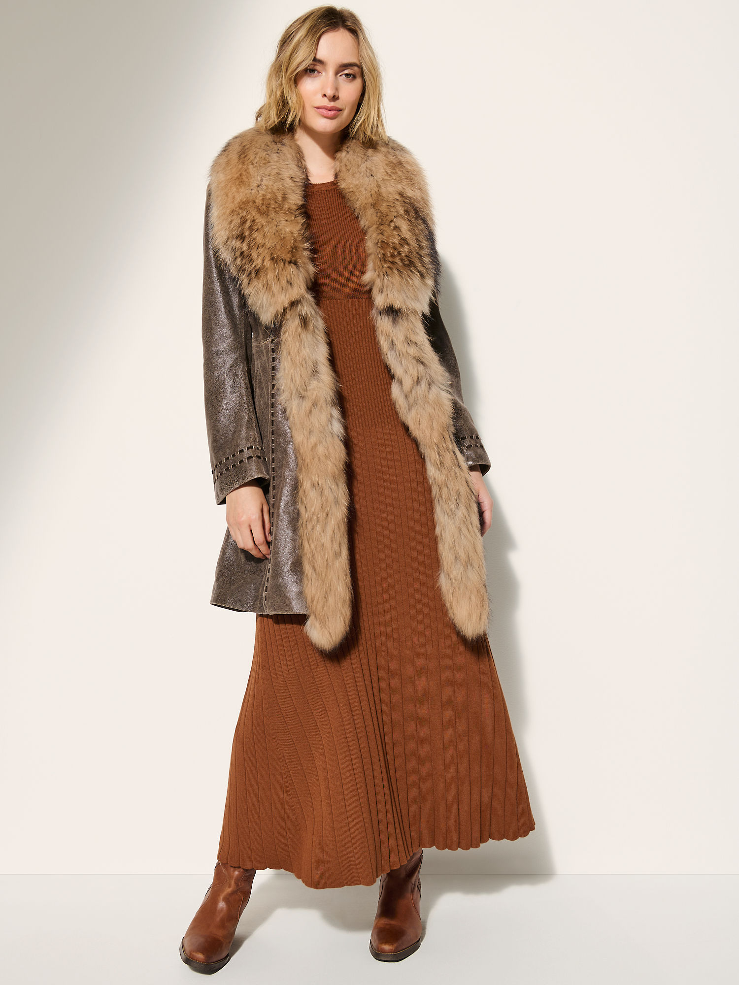 Felicity Leather Coat - XNAUWBI