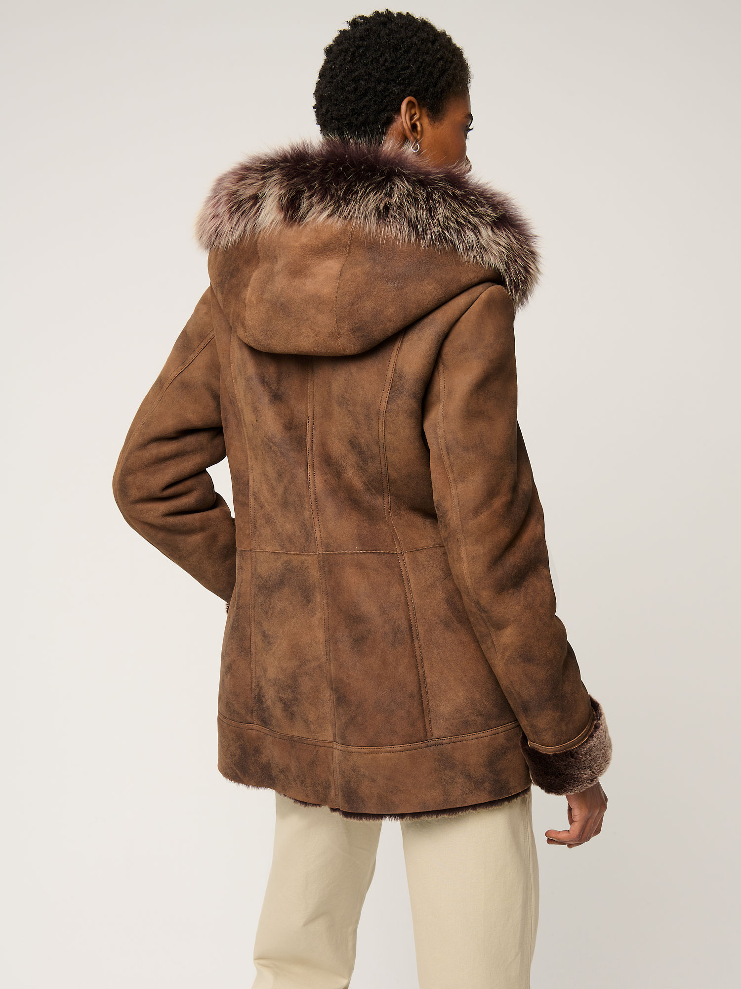 Claire Hooded Toscana Sheepskin Coat - XNAUWBI