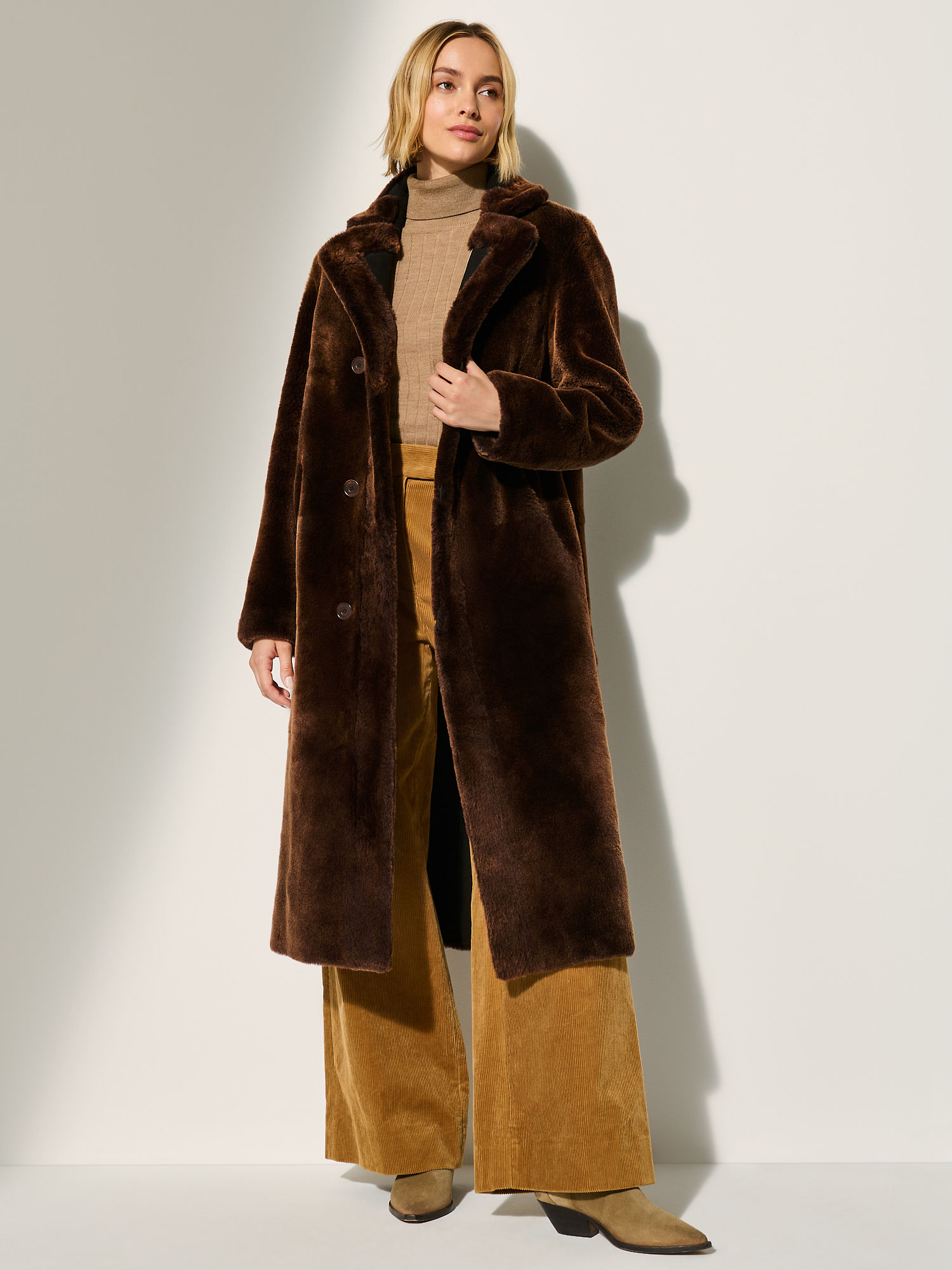 Isabella Reversible Merino Sheepskin Coat - XNAUWBI