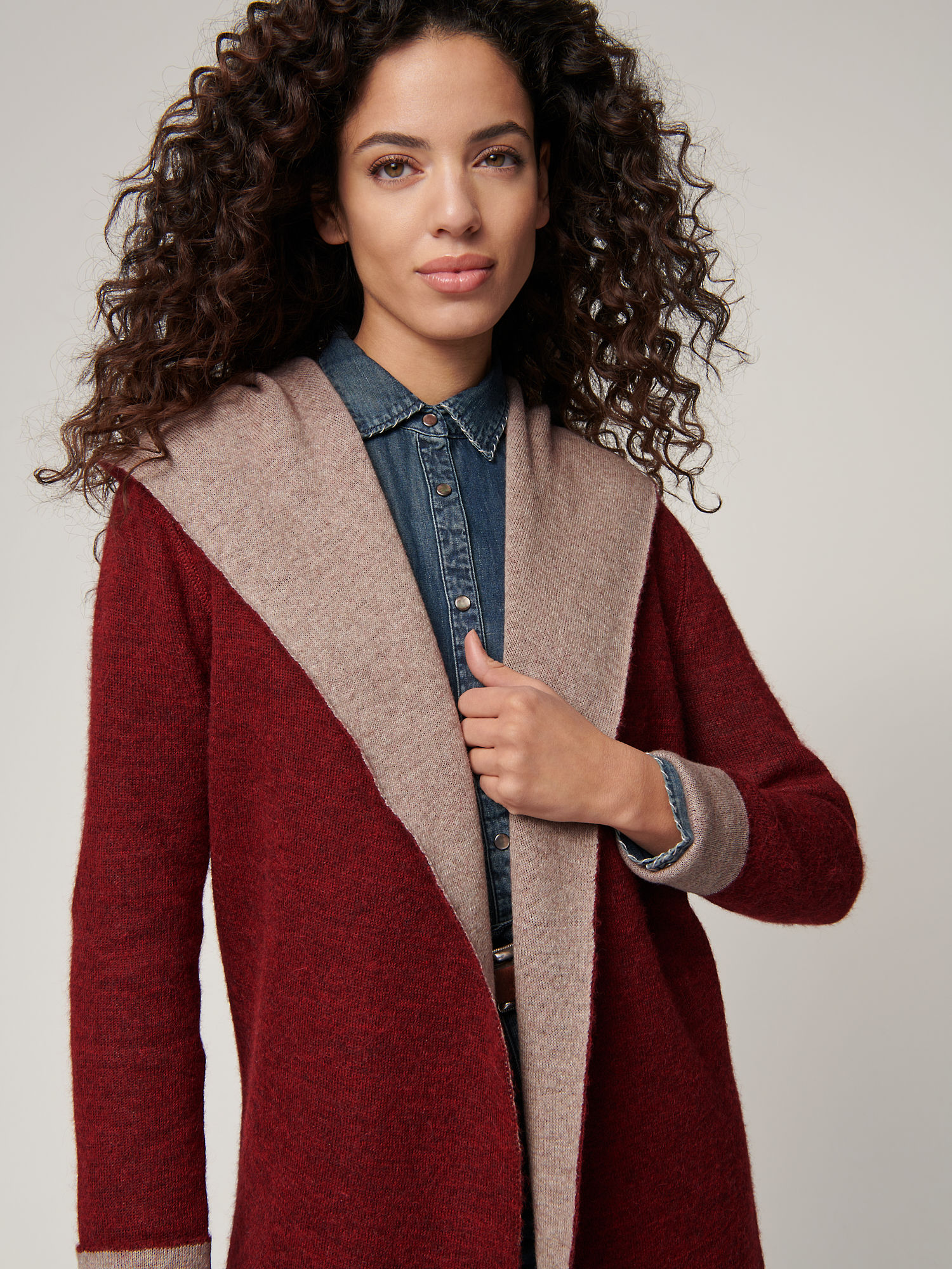 Essential Reversible Hooded Alpaca Wool-Blend Cardigan - XNAUWBI