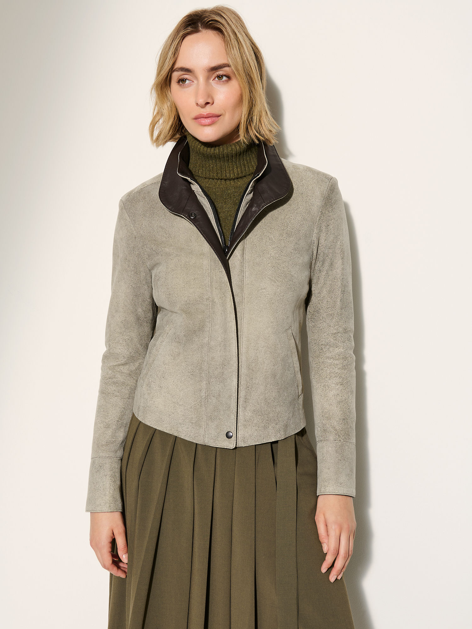 Rita Distressed Leather Jacket - XNAUWBI