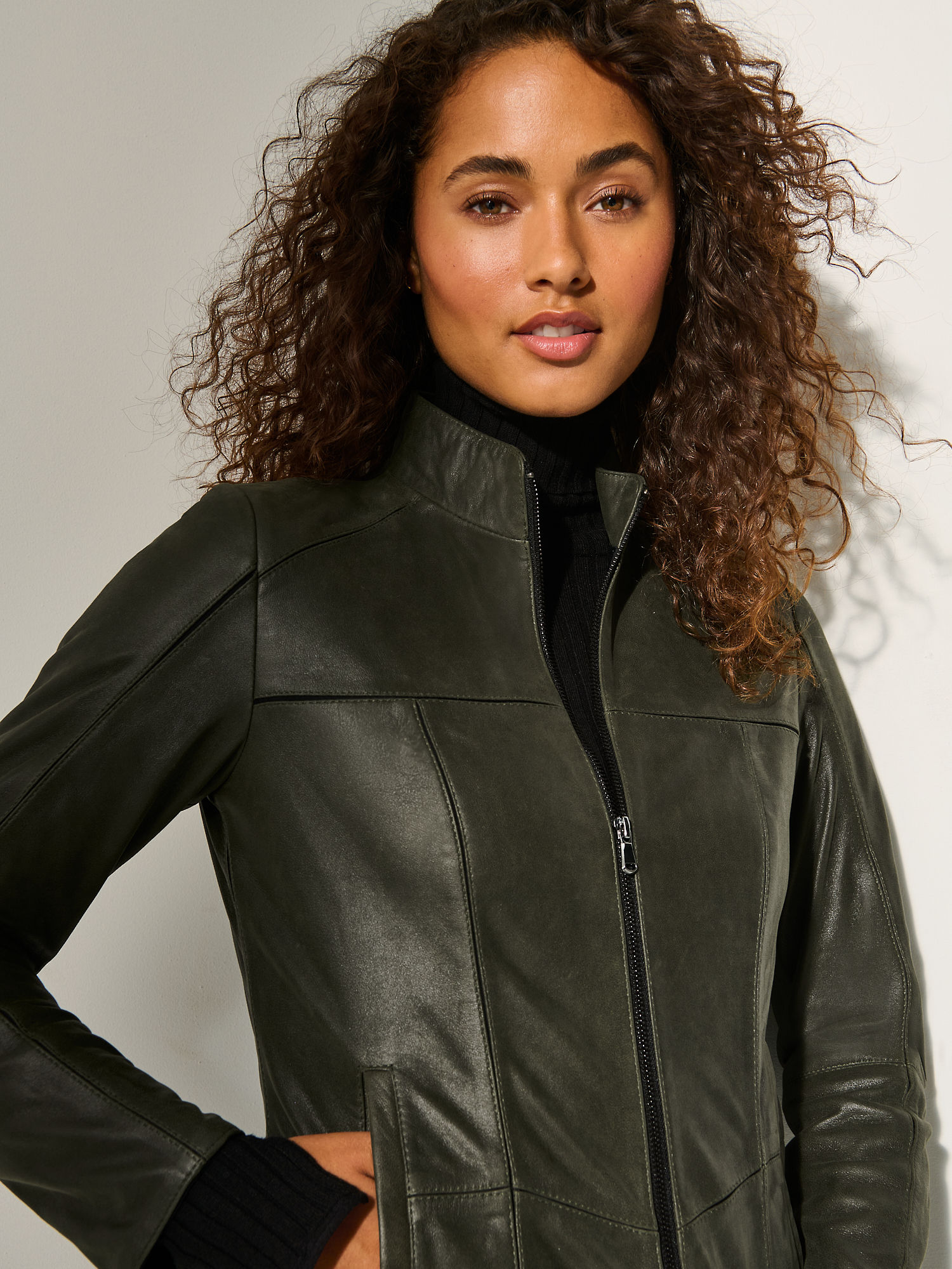 Donna Leather Jacket - XNAUWBI
