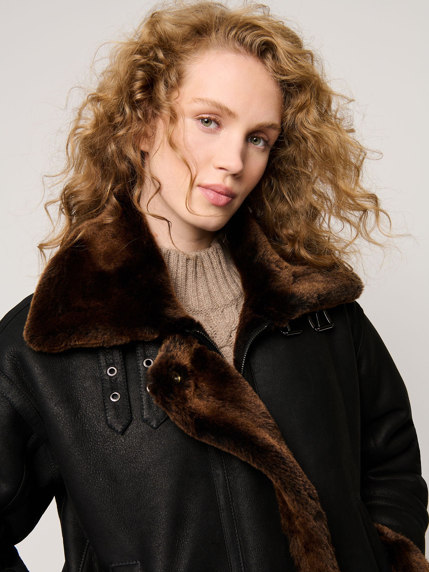 Janet Sheepskin Bomber Jacket - XNAUWBI