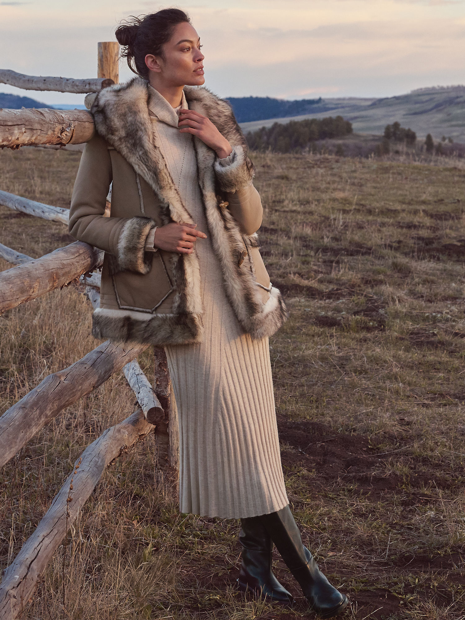 Alaskan Hooded Toscana Sheepskin Coat - XNAUWBI