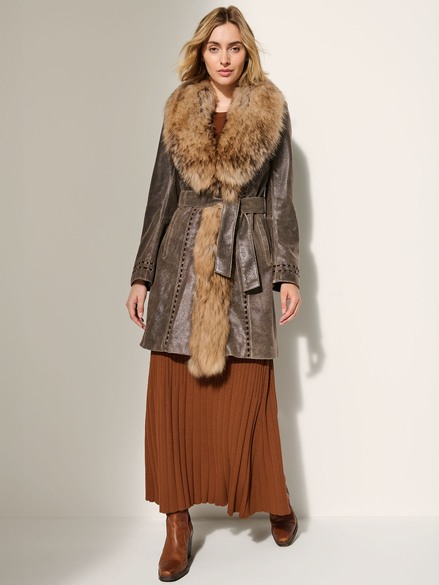 Felicity Leather Coat - XNAUWBI