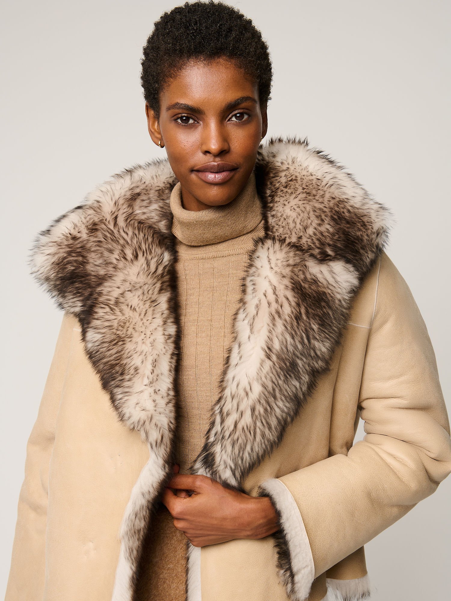 Kylie Reversible Sheepskin Jacket - XNAUWBI