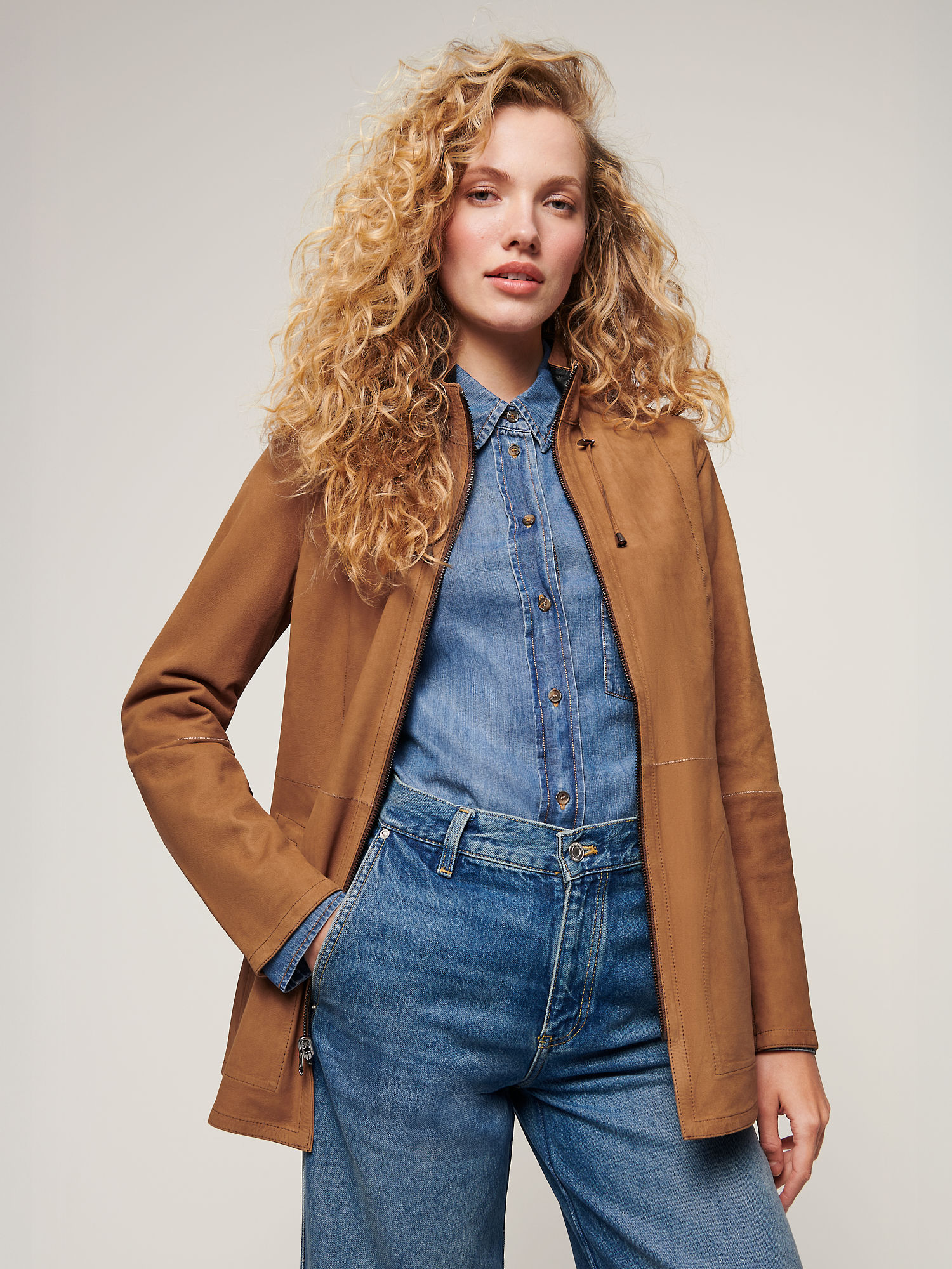 Adele Reversible Suede Leather Jacket - XNAUWBI