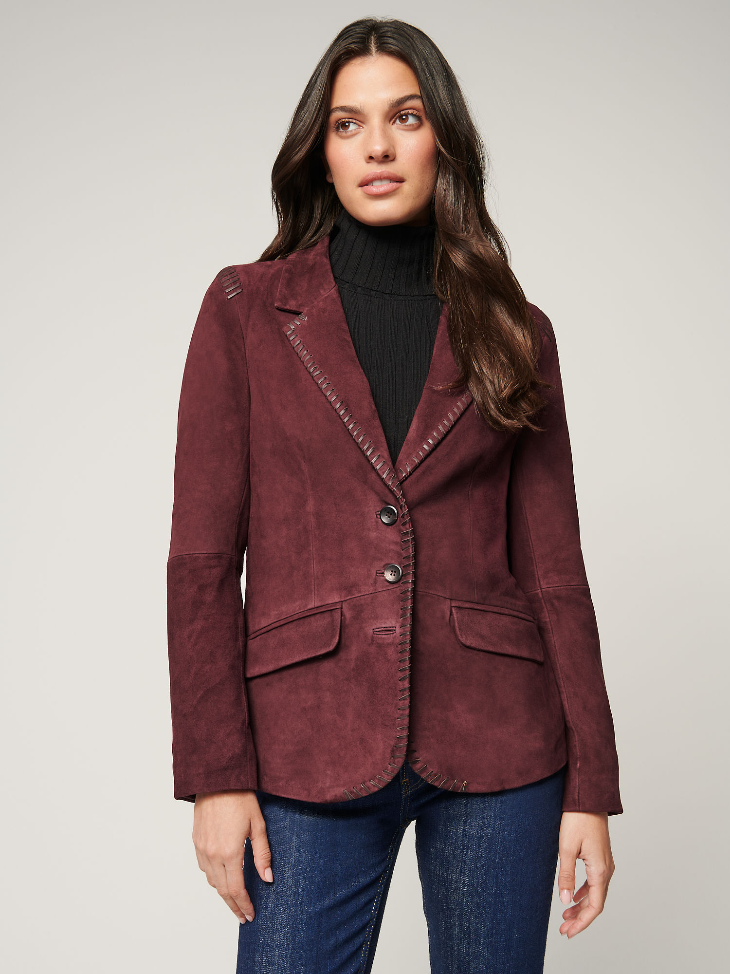 Naomi Suede Leather Blazer - XNAUWBI
