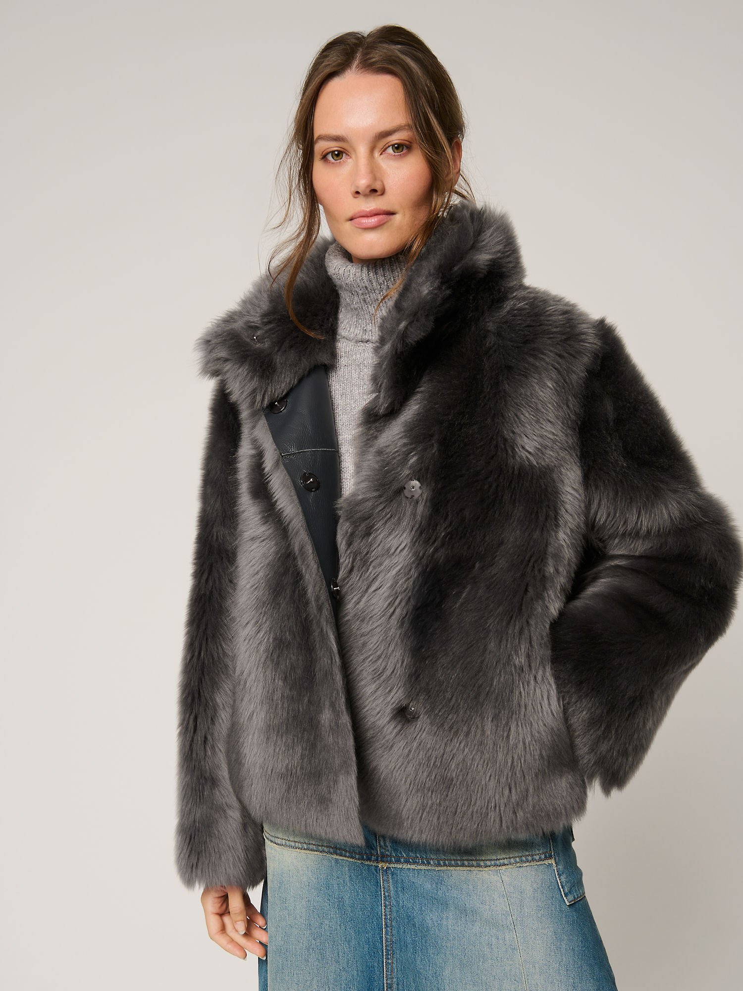Kylie Reversible Sheepskin Jacket - XNAUWBI