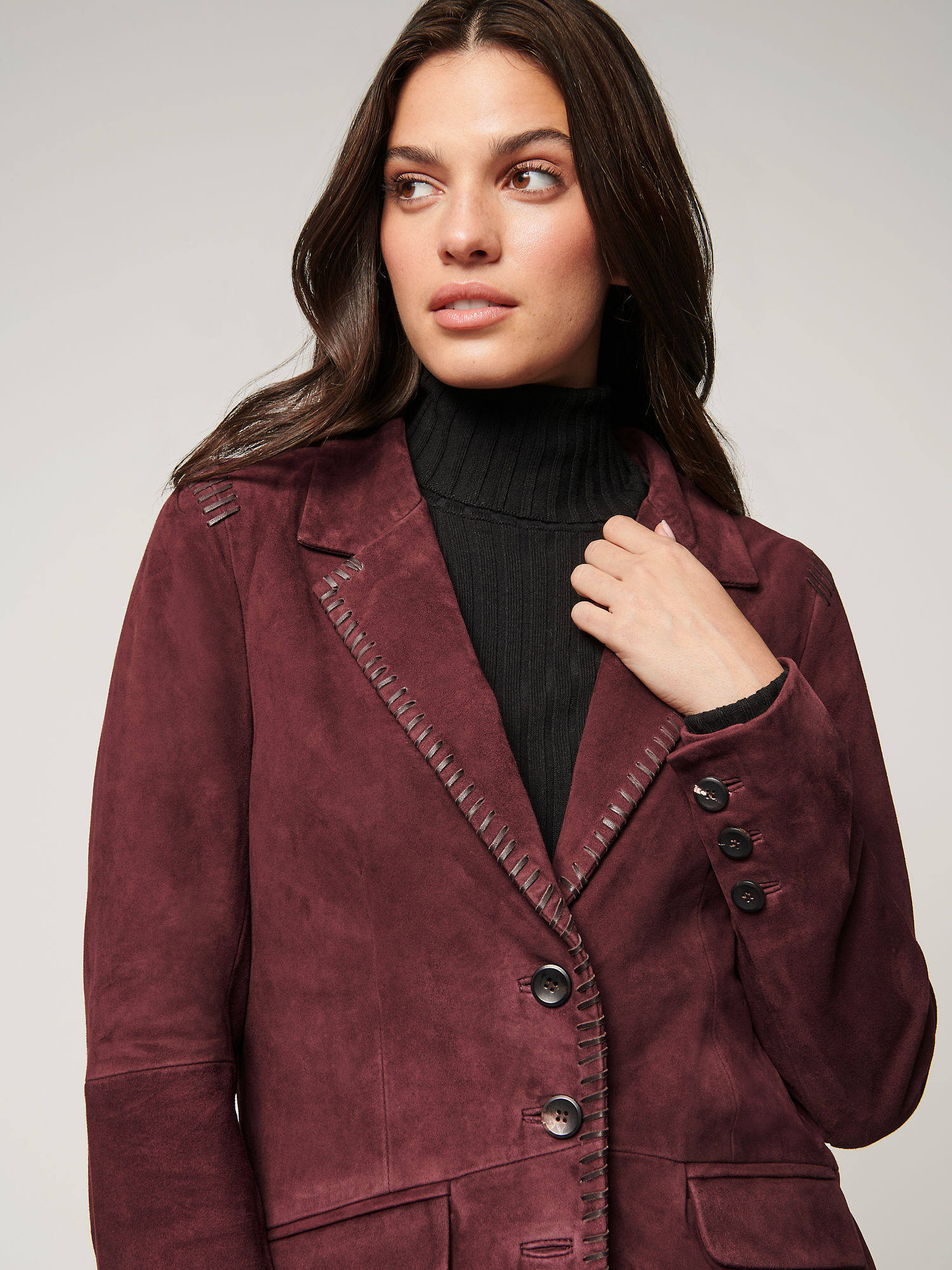 Naomi Suede Leather Blazer - XNAUWBI