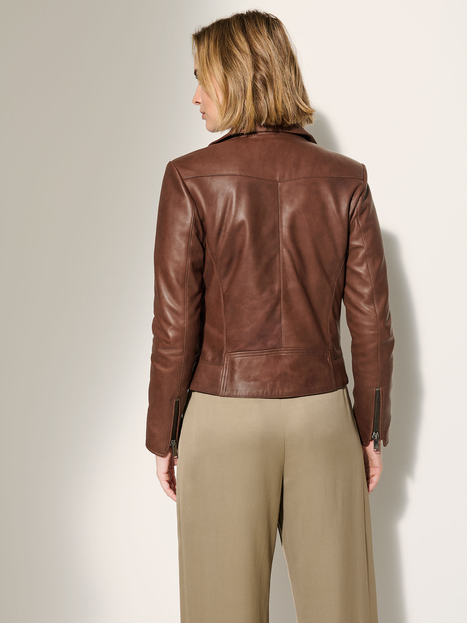 Ariel Leather Moto Jacket - XNAUWBI