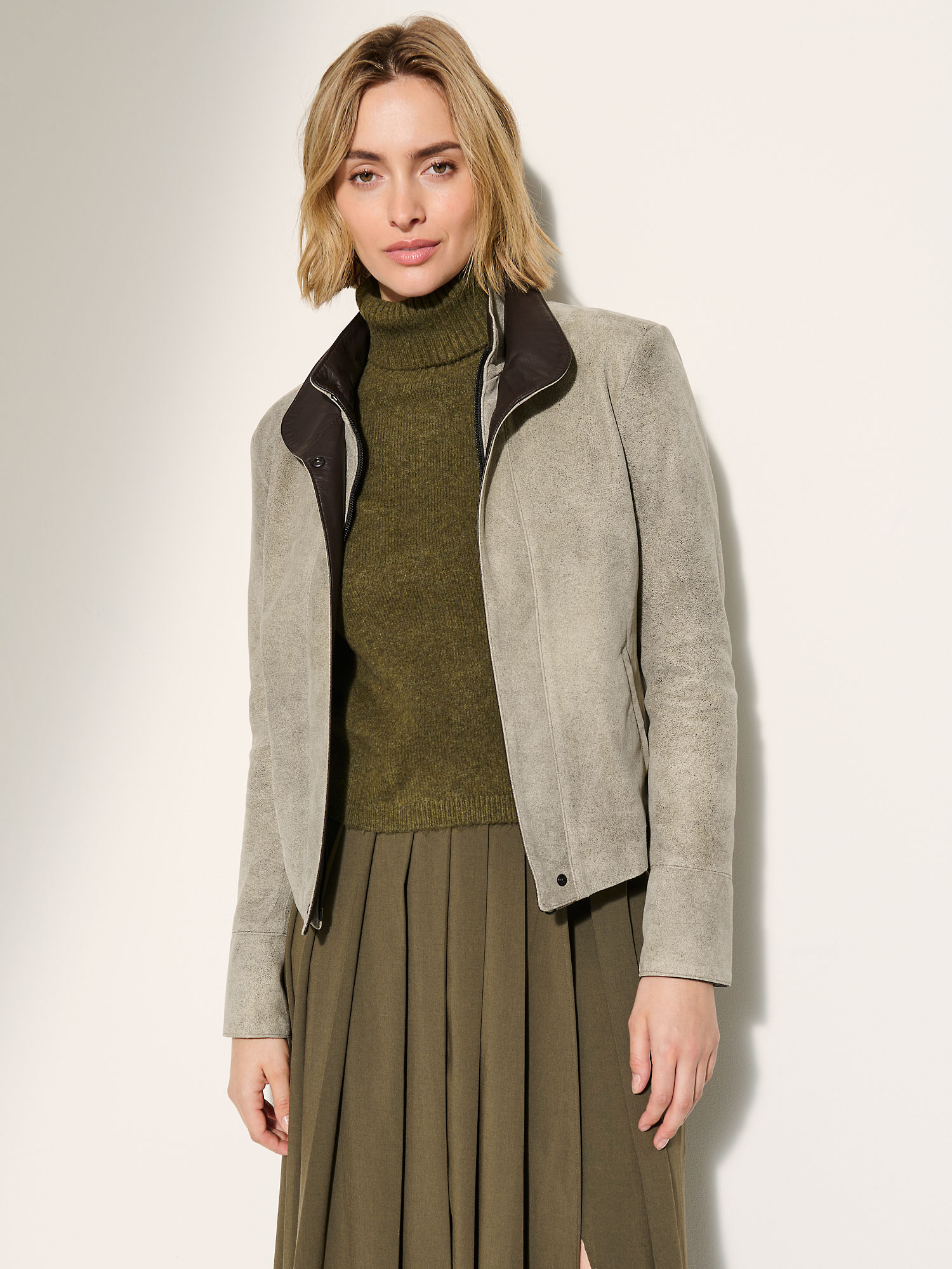 Rita Distressed Leather Jacket - XNAUWBI