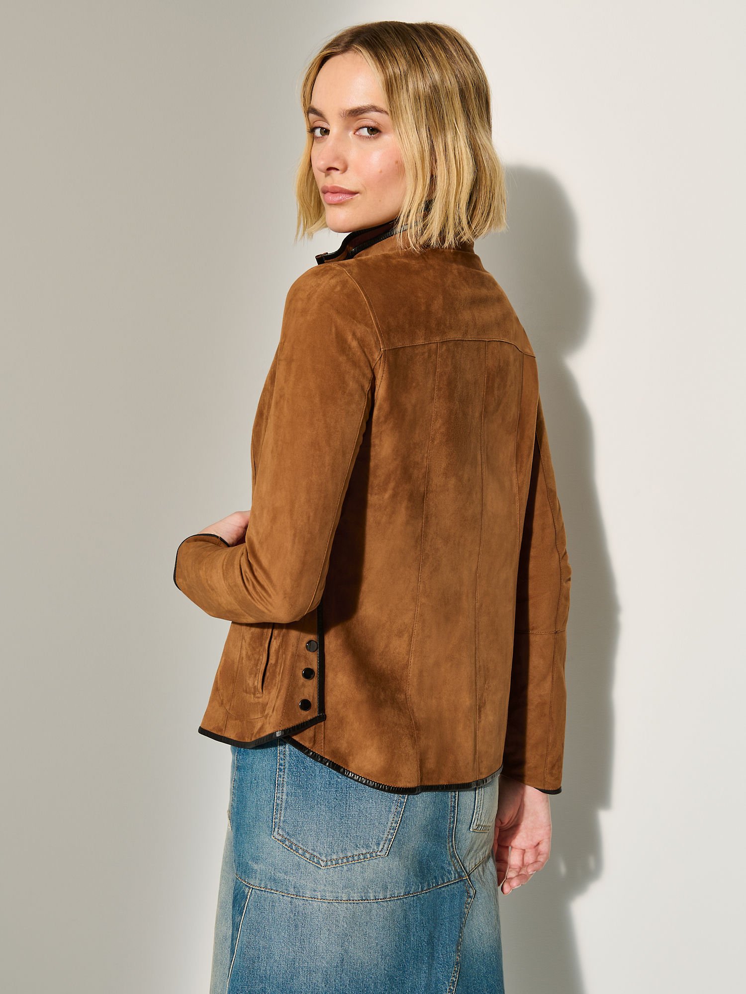 Ally Reversible Suede Leather Jacket - XNAUWBI