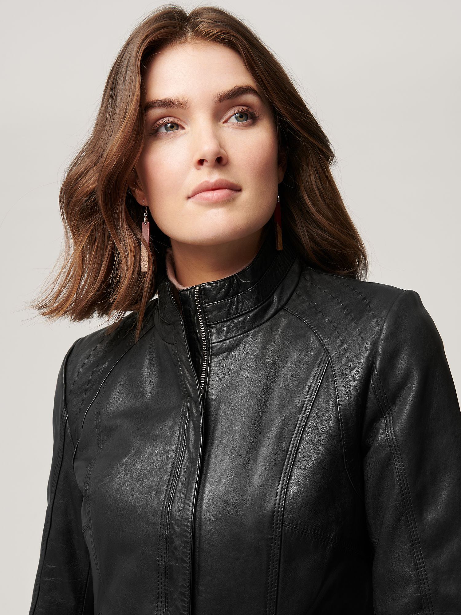 Azura Classic Leather Jacket - XNAUWBI