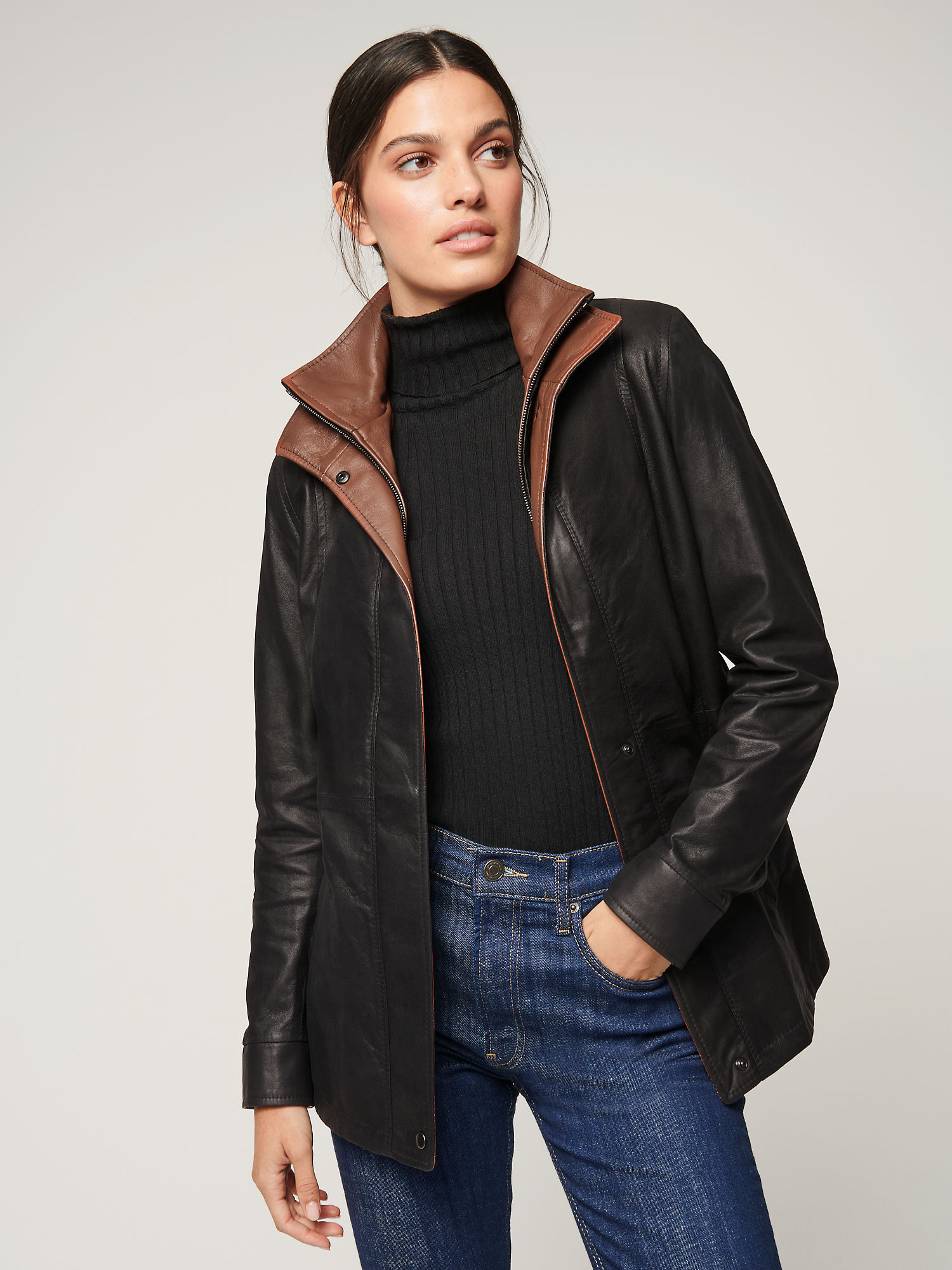 Rory Lite Leather Jacket - XNAUWBI