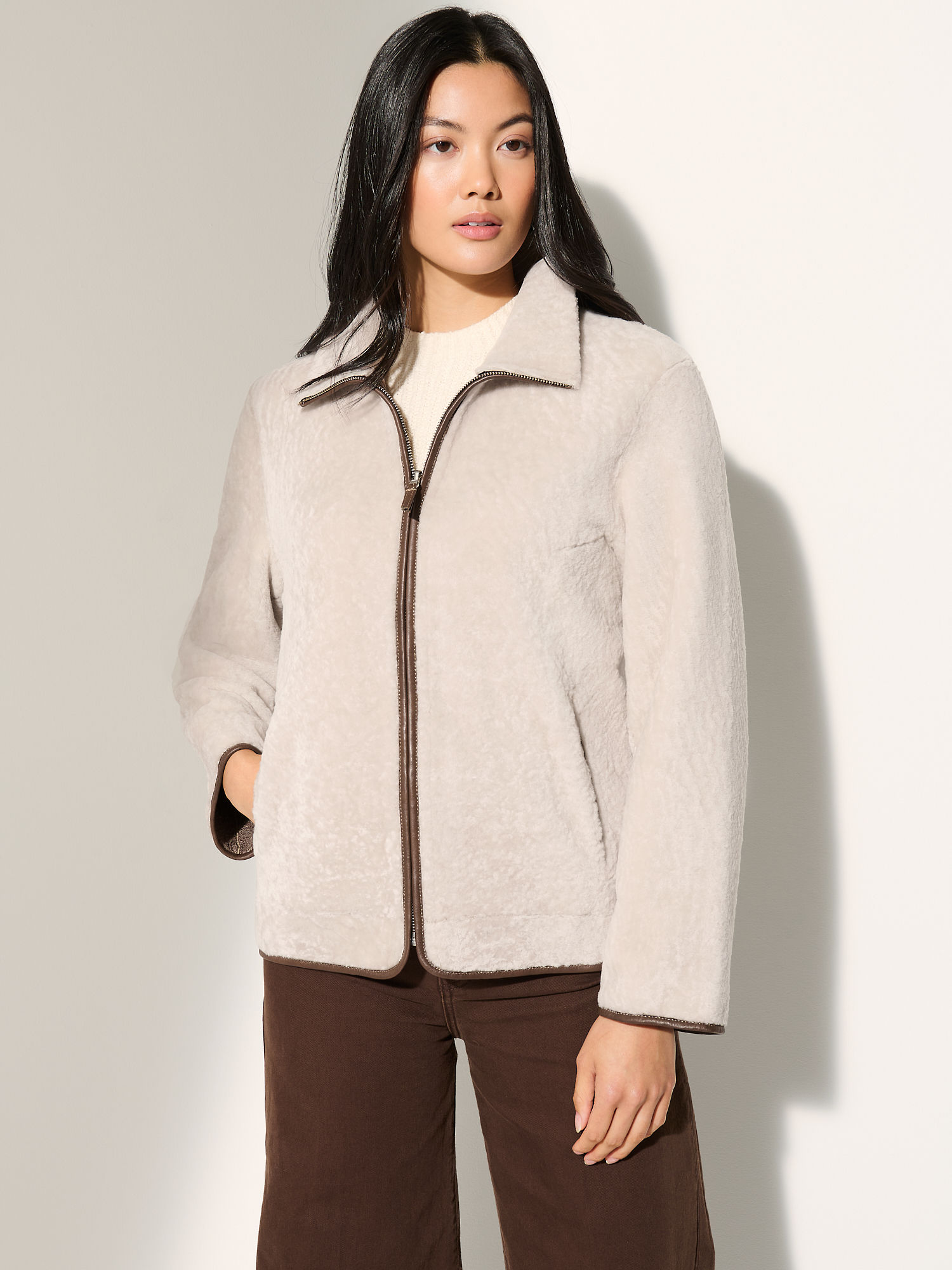 Paige Reversible Sheepskin Coat - XNAUWBI