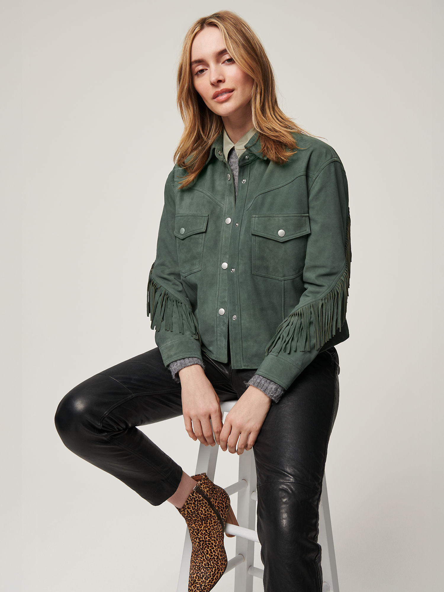 Rosario Suede Leather Jacket - XNAUWBI