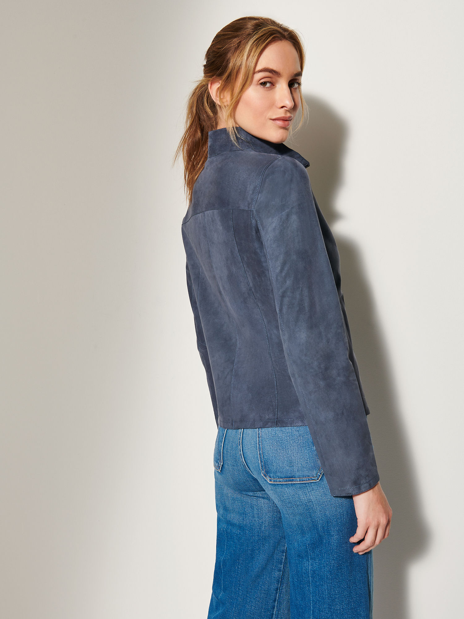 Kayla Reversible Suede Leather Jacket - XNAUWBI