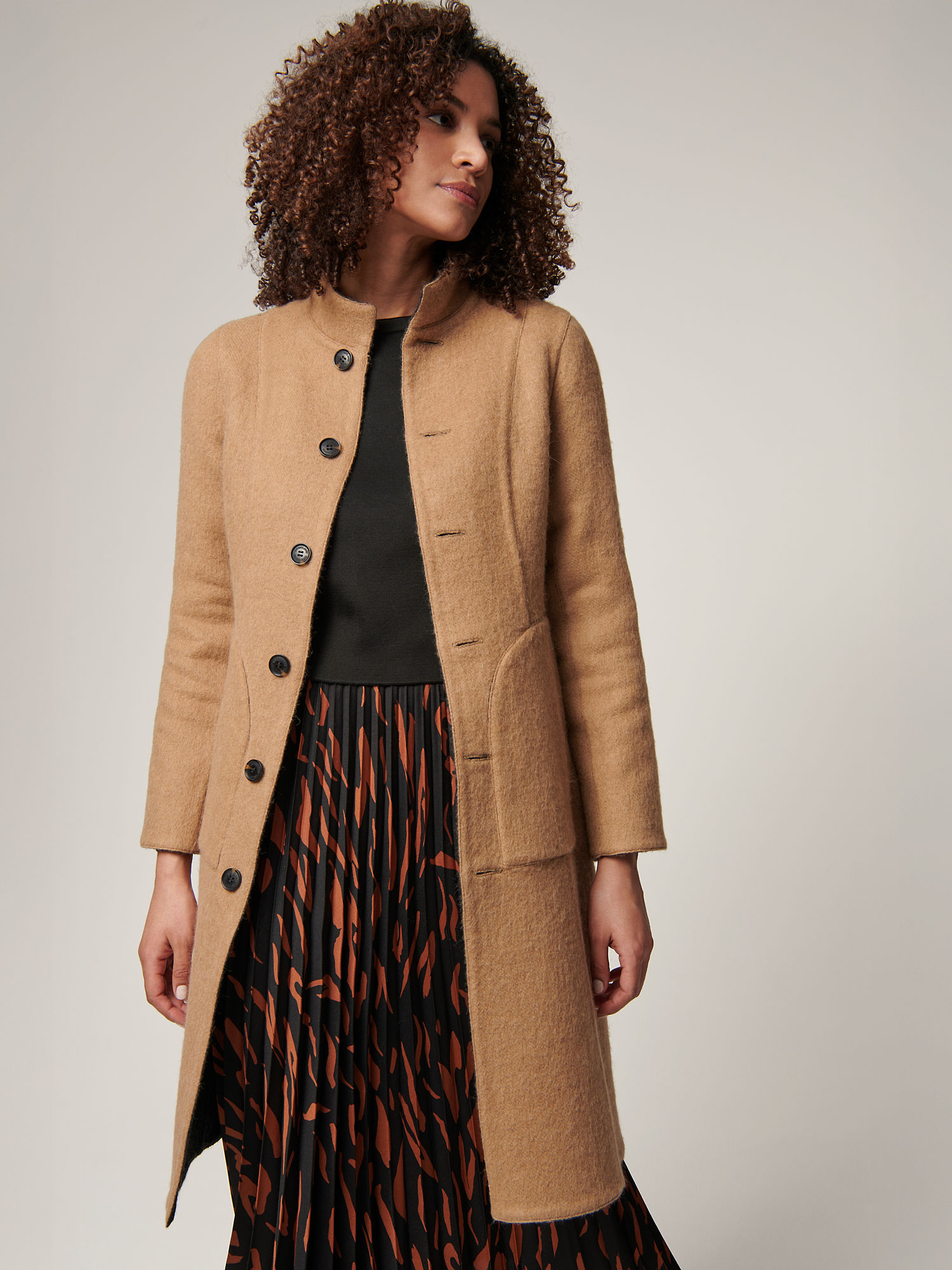 Selma Reversible Alpaca Wool-Blend Coat - XNAUWBI
