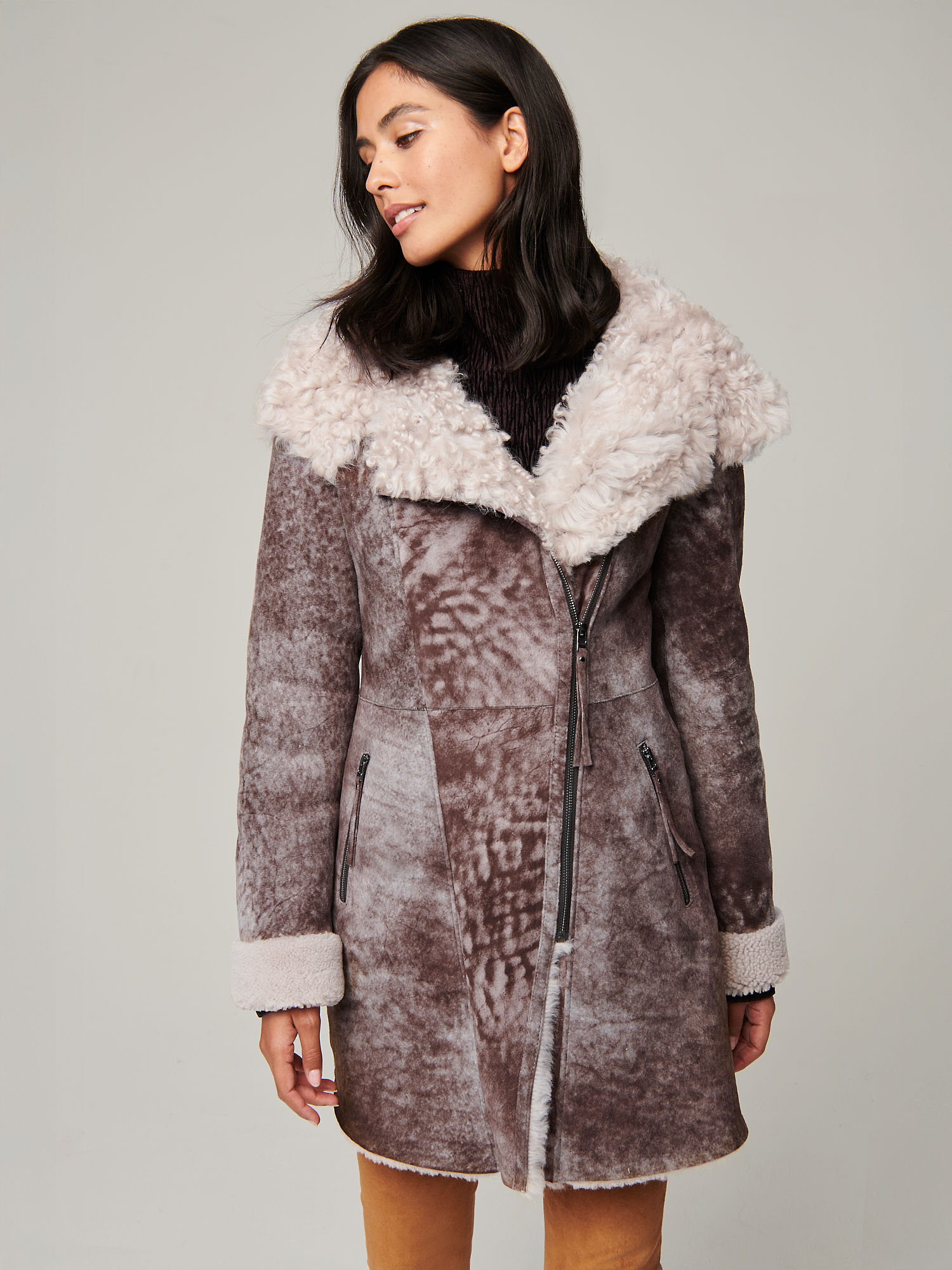 Galina Hooded Sheepskin Coat - XNAUWBI
