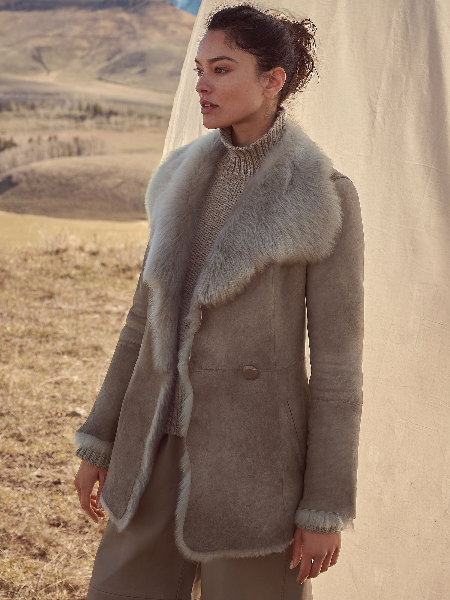 Nathalia Toscana Sheepskin Coat - XNAUWBI