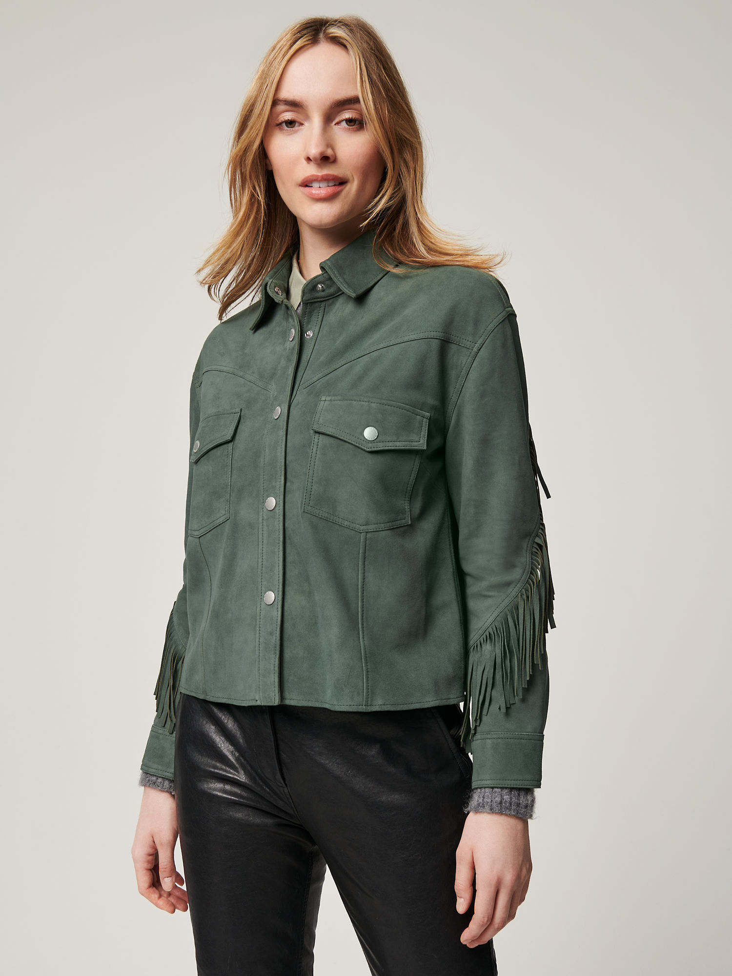 Rosario Suede Leather Jacket - XNAUWBI