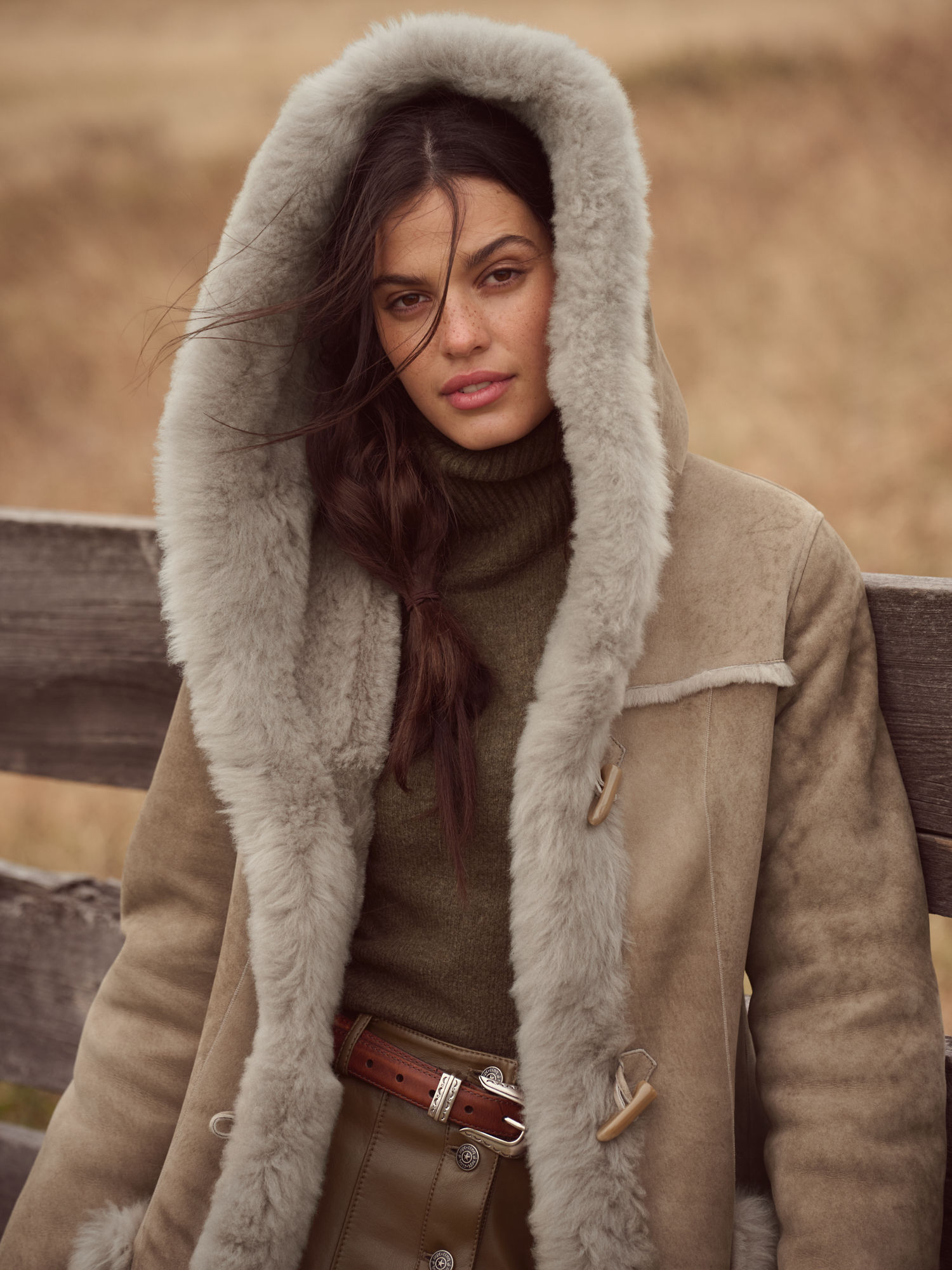 Klondike Hooded Sheepskin Coat - XNAUWBI
