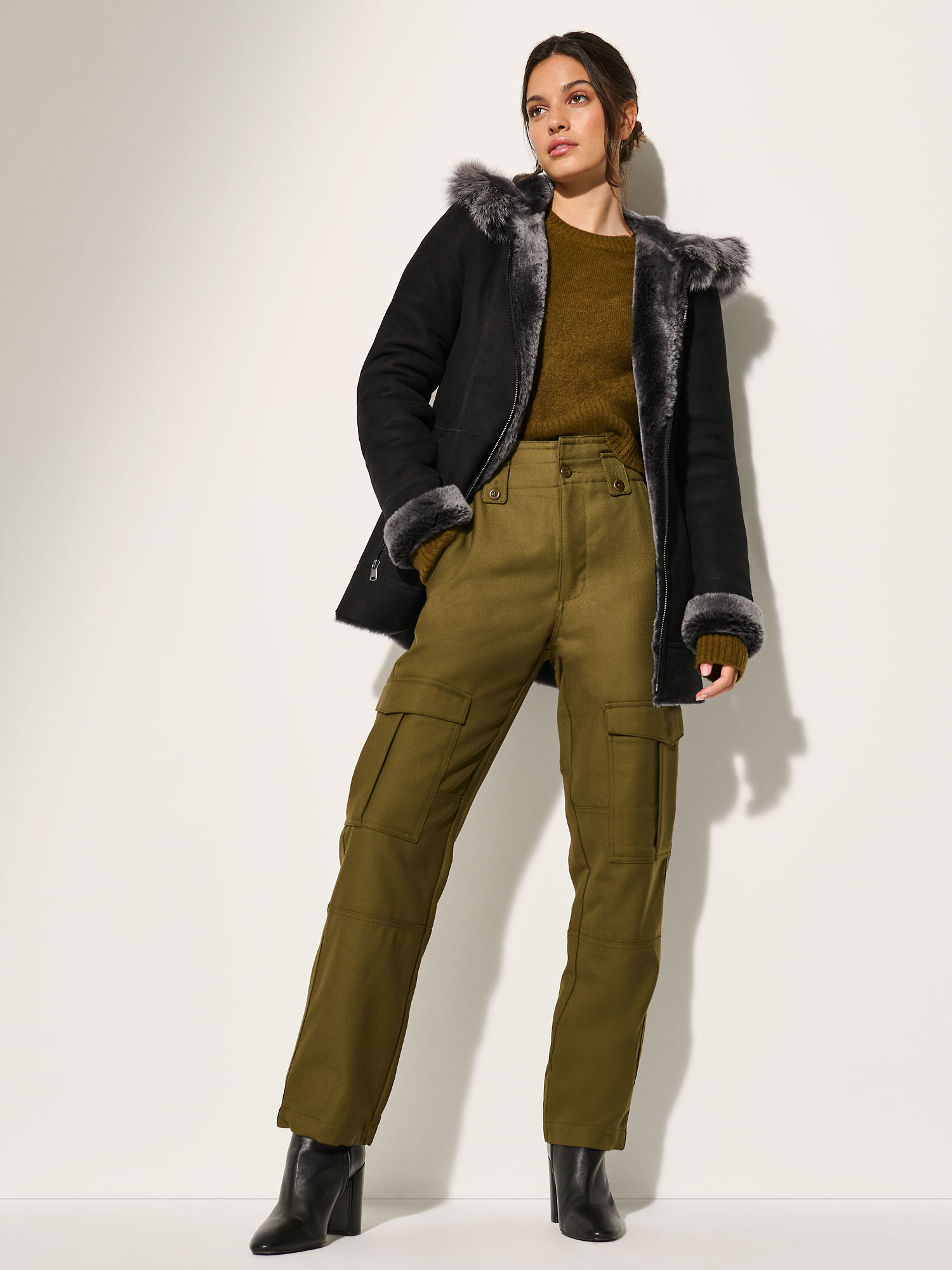 Claire Hooded Toscana Sheepskin Coat - XNAUWBI