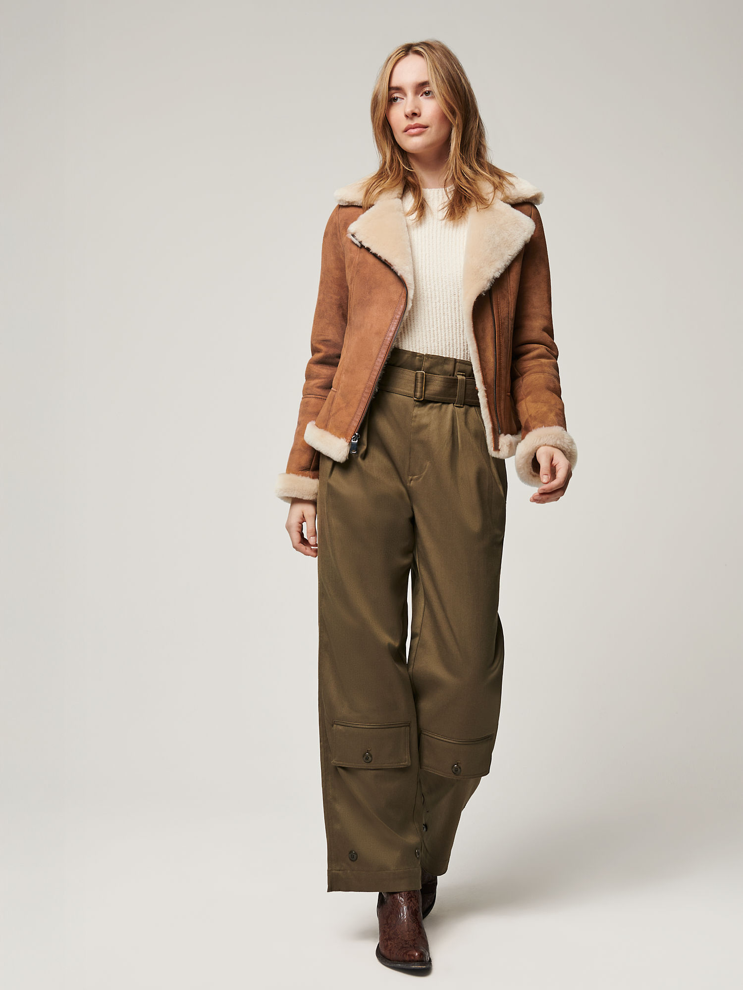 Sonia Sheepskin Moto Jacket - XNAUWBI
