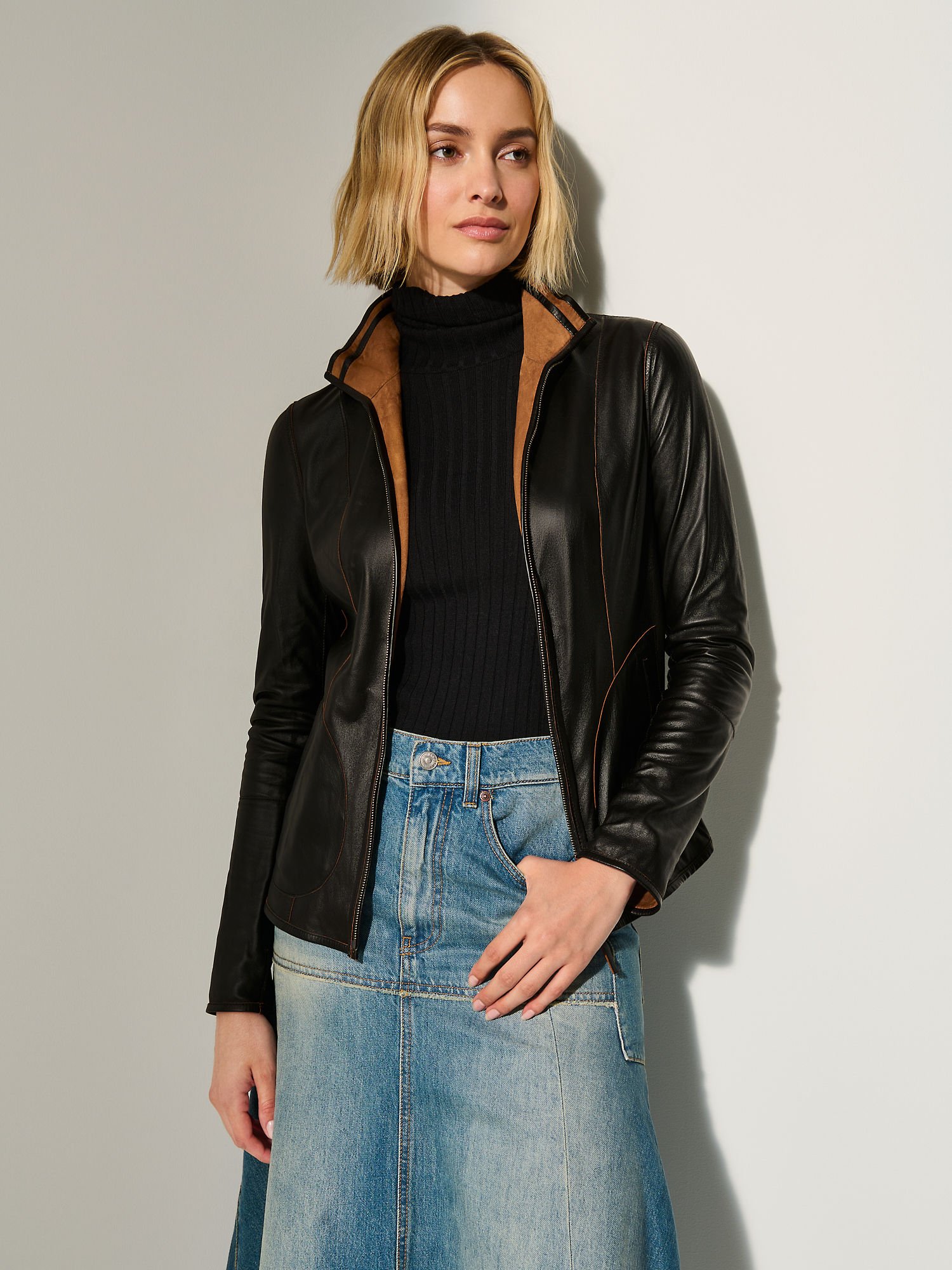 Ally Reversible Suede Leather Jacket - XNAUWBI