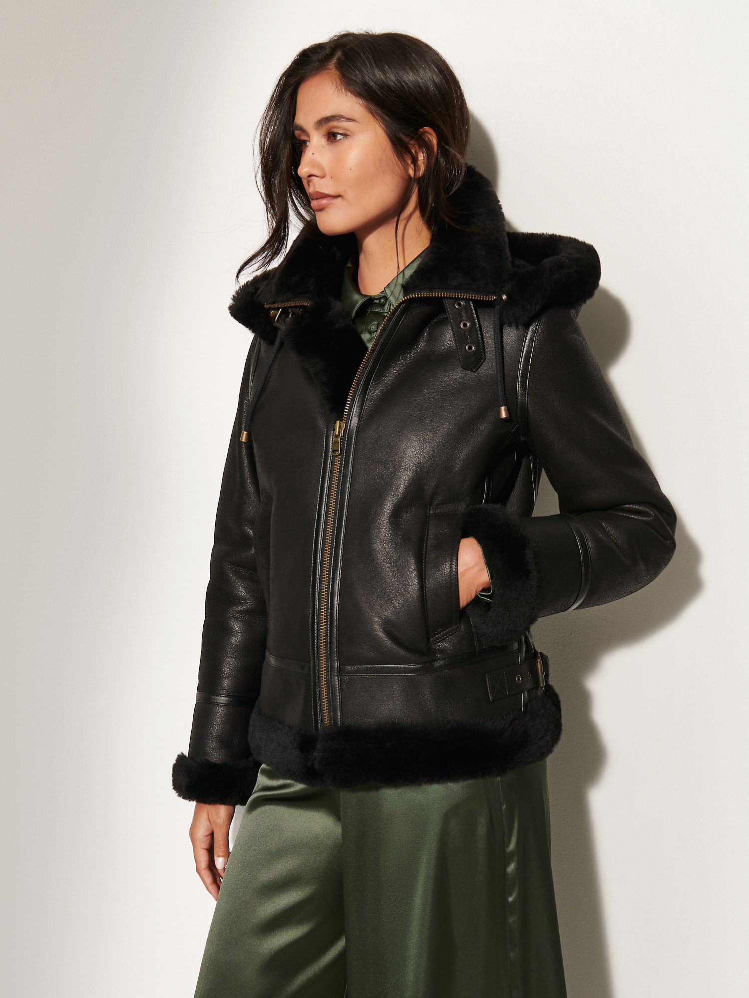 Jane Sheepskin B-3 Bomber Jacket - XNAUWBI