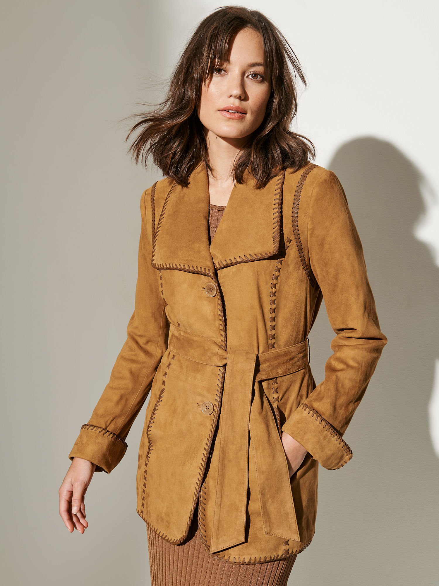 Bailey Suede Leather Jacket - XNAUWBI