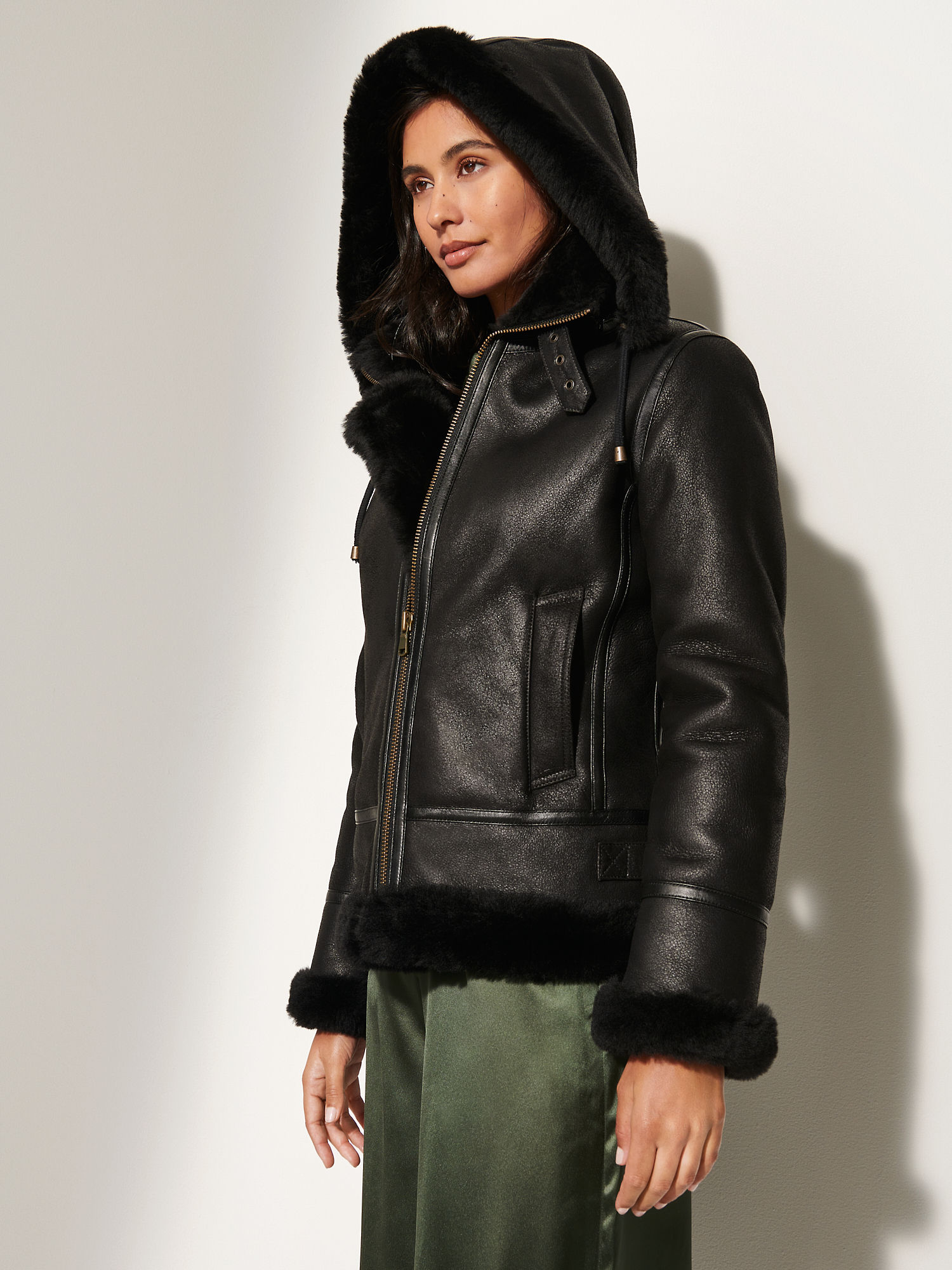 Jane Sheepskin B-3 Bomber Jacket - XNAUWBI
