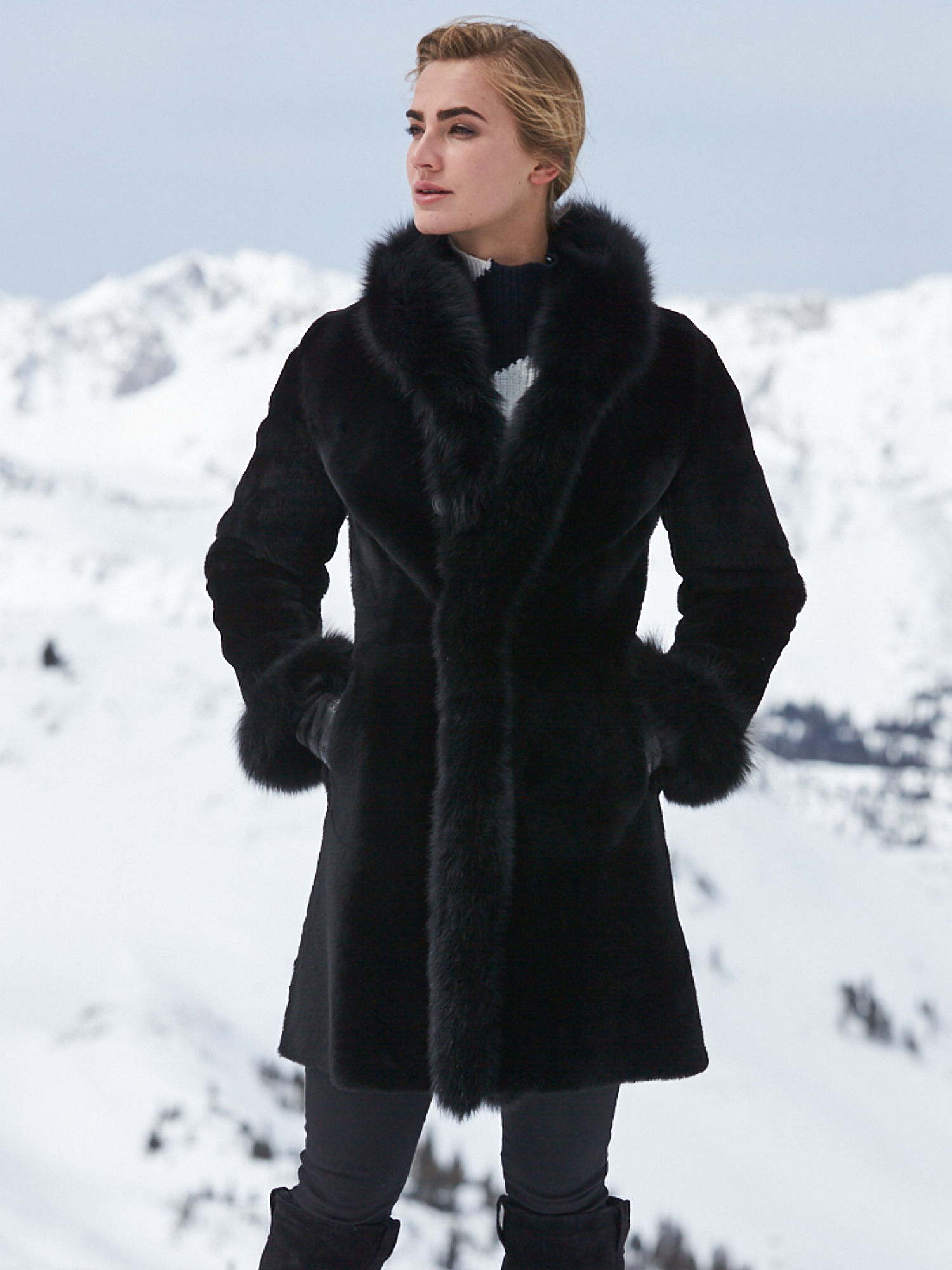 Chantal Reversible Sheepskin Coat - XNAUWBI