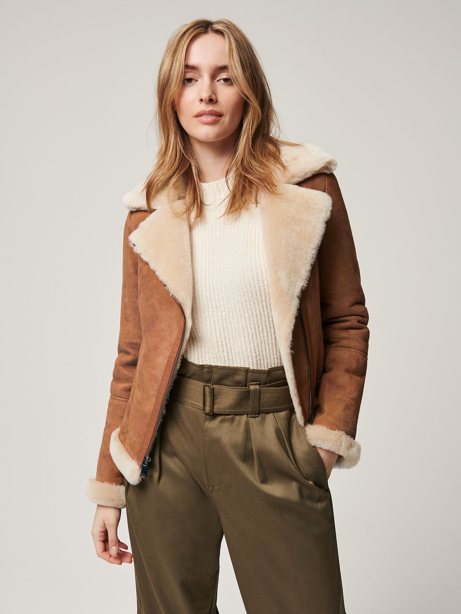 Sonia Sheepskin Moto Jacket - XNAUWBI