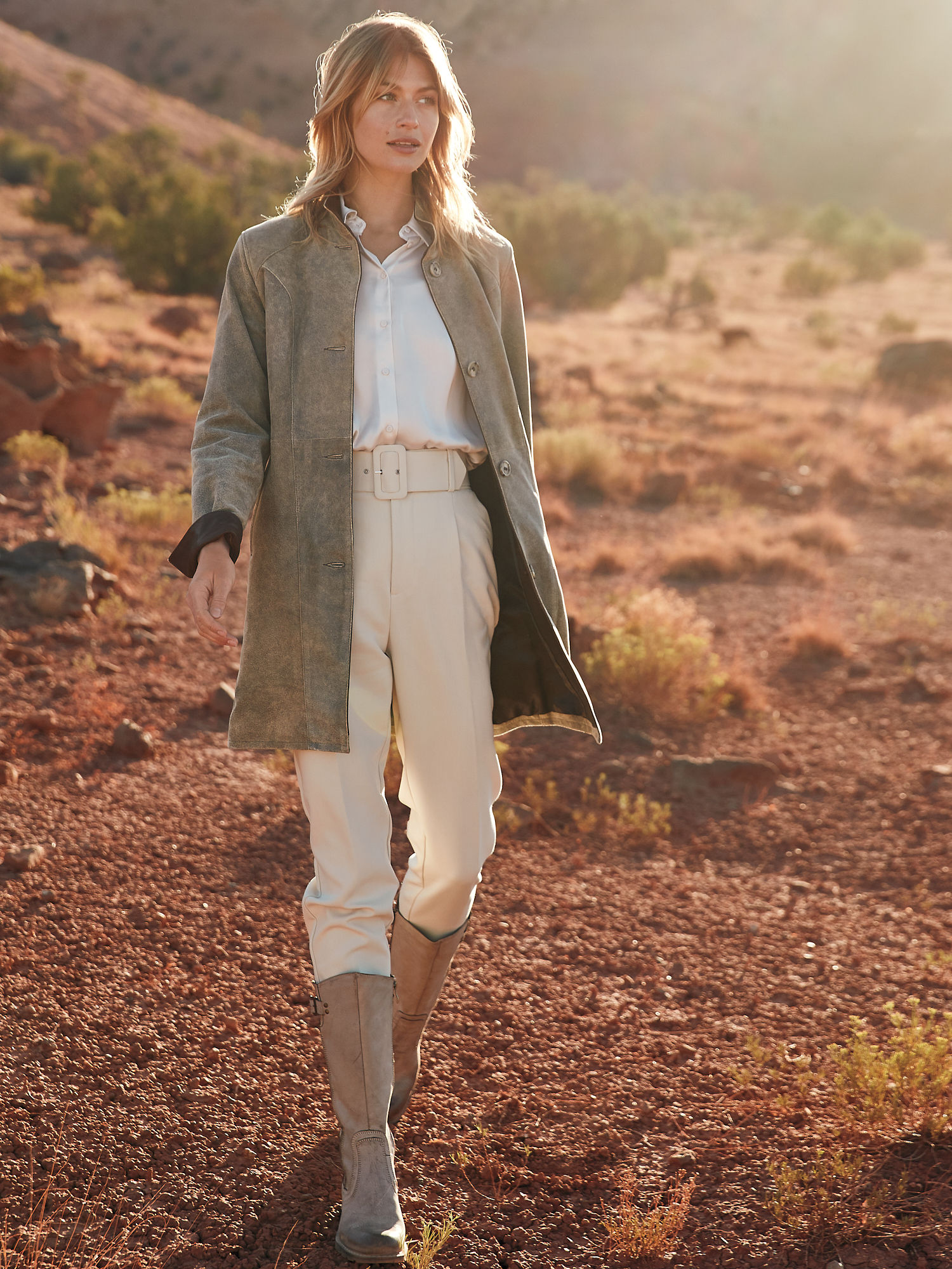 Gwyneth Distressed Leather Coat - XNAUWBI