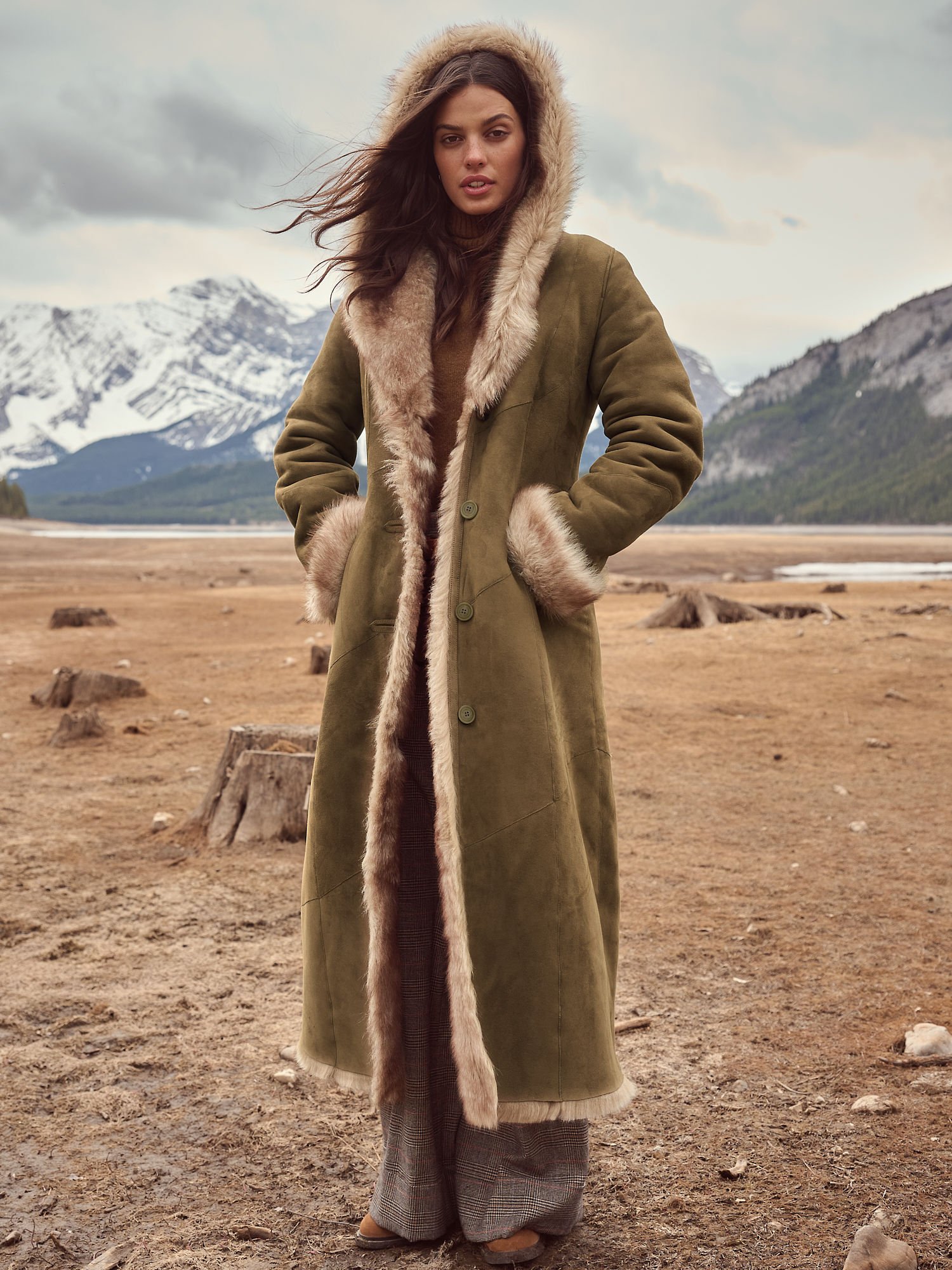 Dakota Hooded Toscana Sheepskin Coat - XNAUWBI