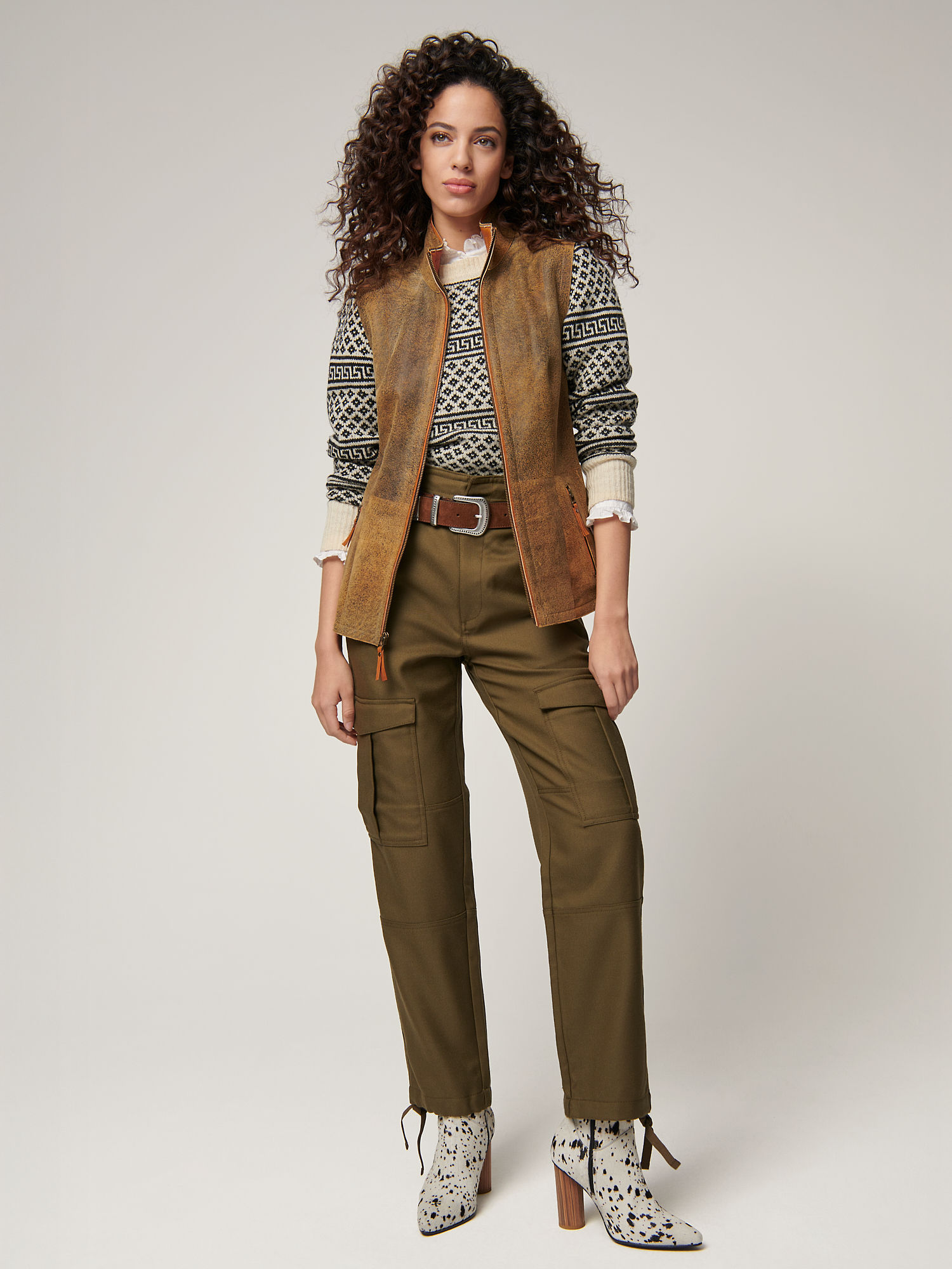 Brandy Reversible Suede Leather Vest - XNAUWBI