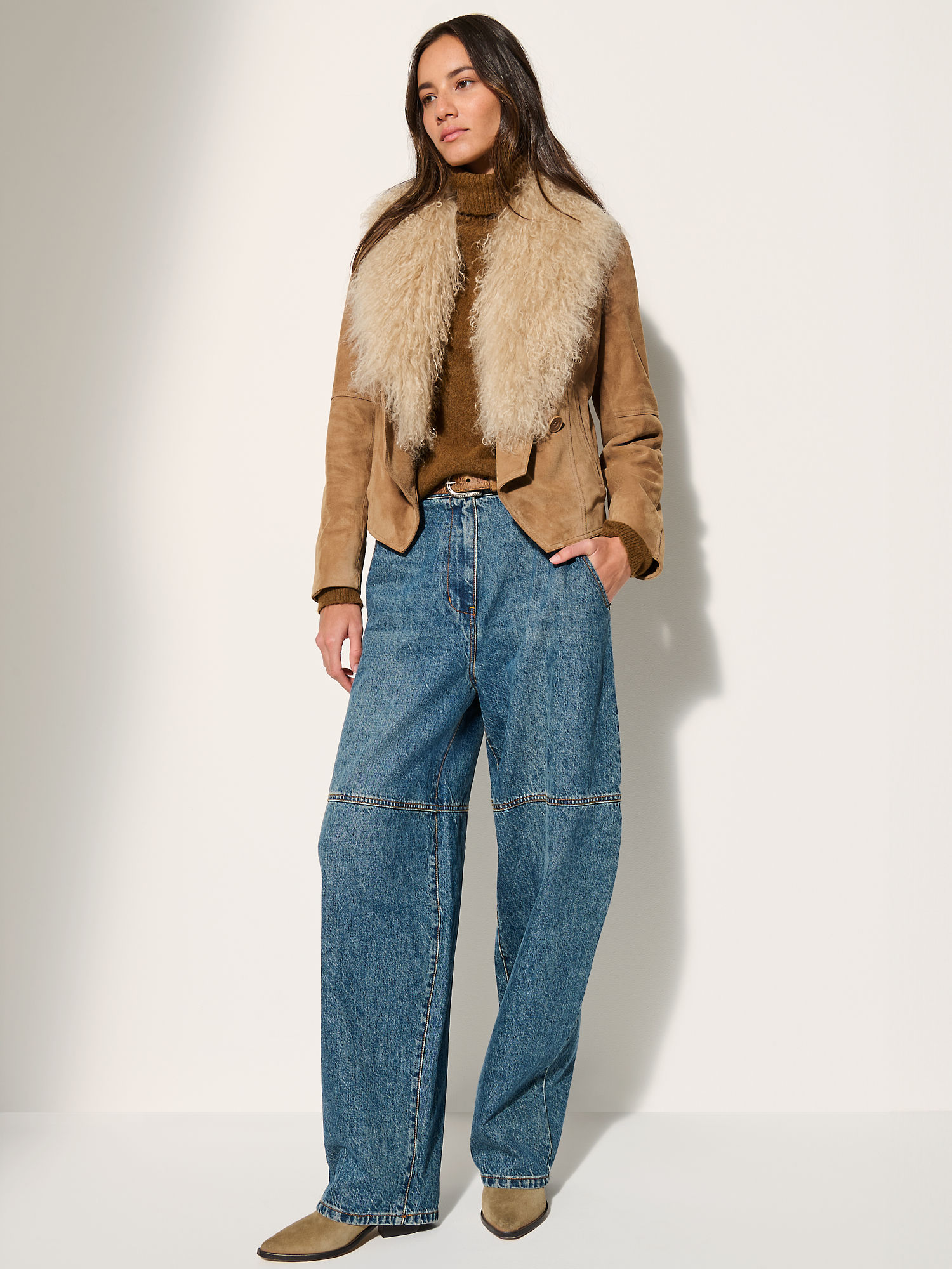 Celestine Suede Leather Jacket - XNAUWBI