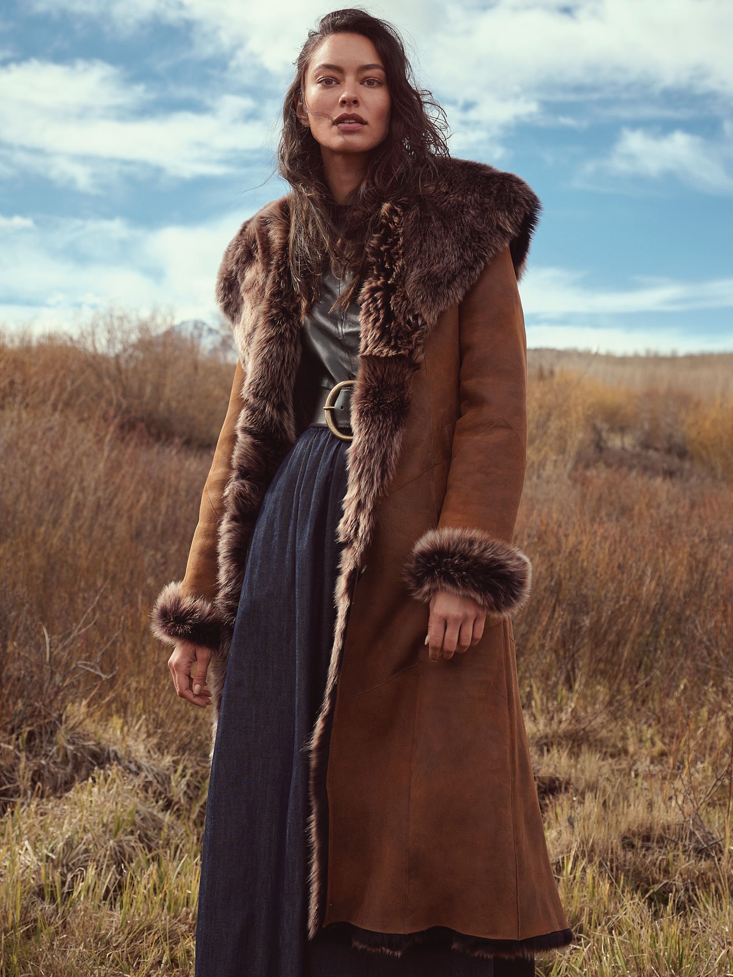 Dakota Hooded Toscana Sheepskin Coat - XNAUWBI
