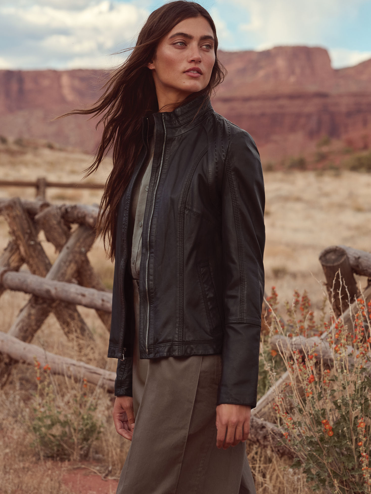 Azura Classic Leather Jacket - XNAUWBI