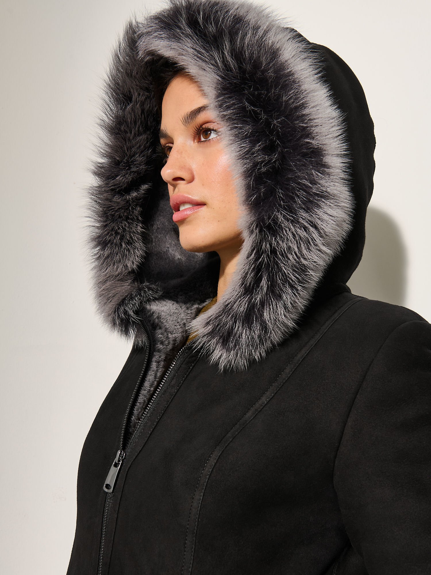 Claire Hooded Toscana Sheepskin Coat - XNAUWBI