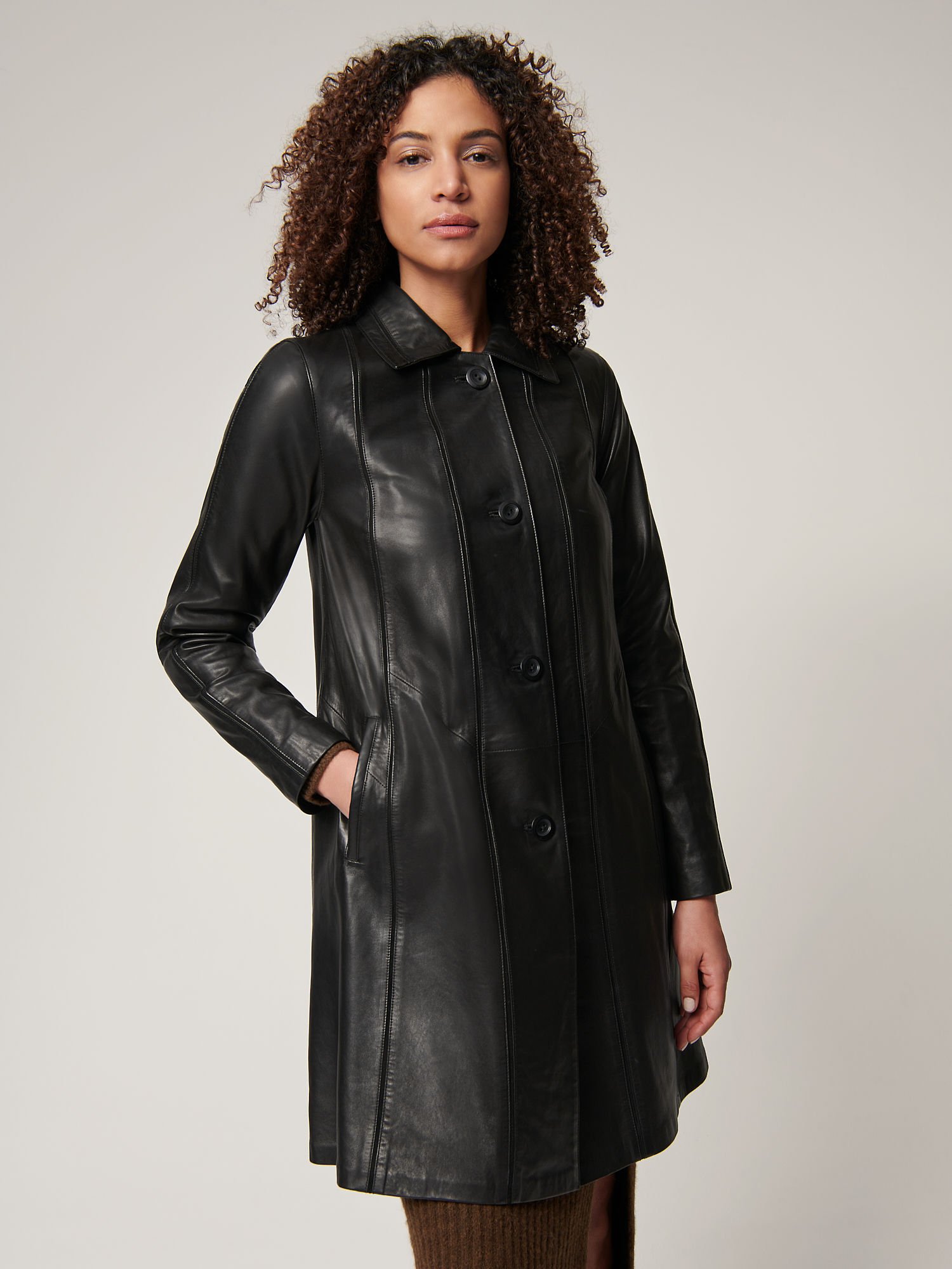 Ava Leather Coat - XNAUWBI